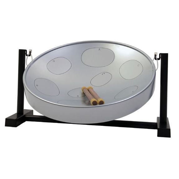 Metal Z-Floor Stand Silver Jumbie Jam Steel Drum Educators 4-Pack