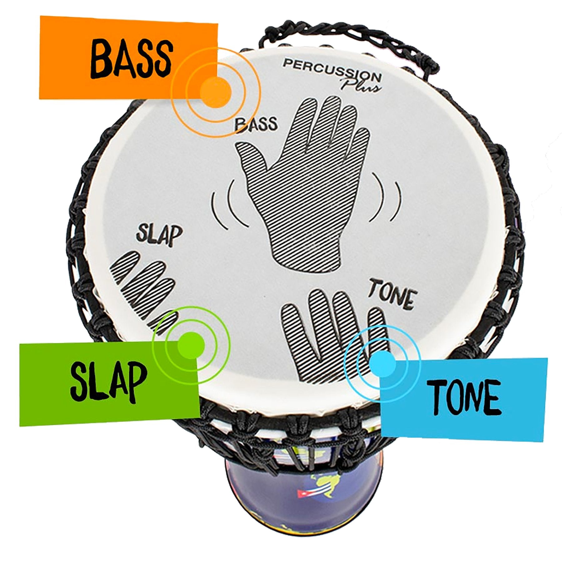 Panyard WPP6953 Slap Djembe Rope Tuned head graphics