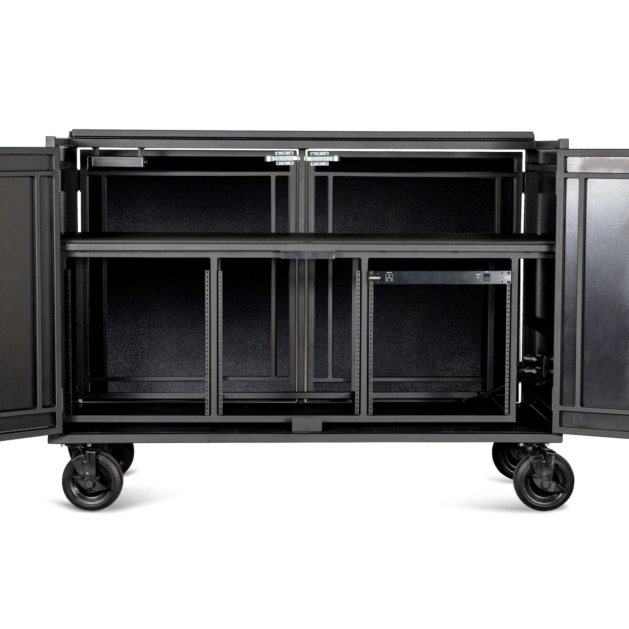 Performance Carts Triple Mixer Cart PCM-300 Front with Doors