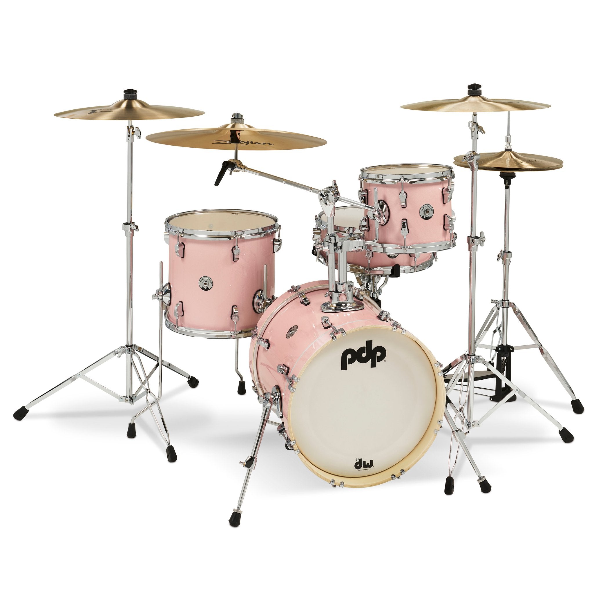 PDP New Yorker 4-piece Drum Set Shell Pack - Pale Rose Sparkle
