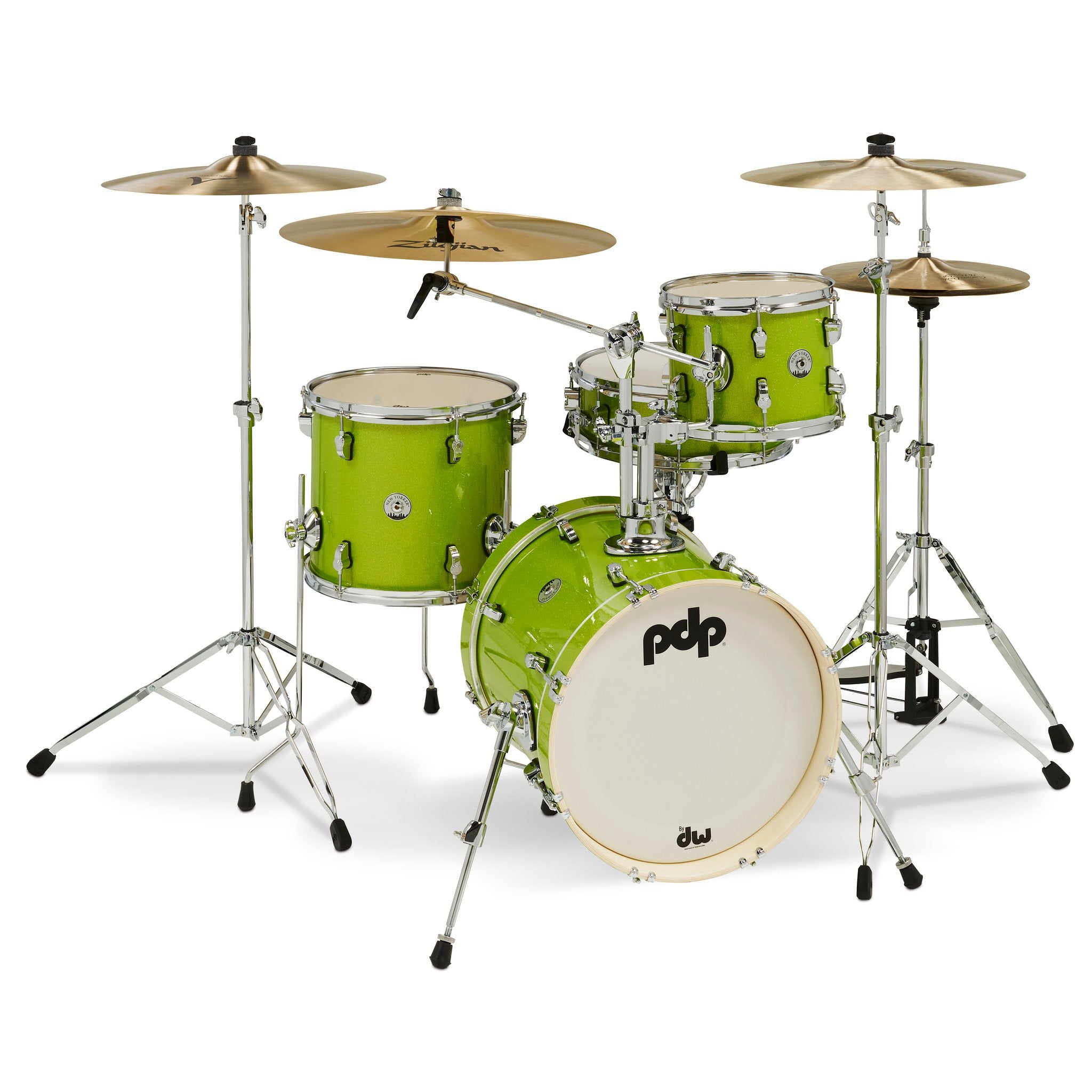PDP New Yorker - Electric Green - 14x16 with 10.5mm BDM, 8x10, 12x13 Floor, 5x14 Snare pdny1604el