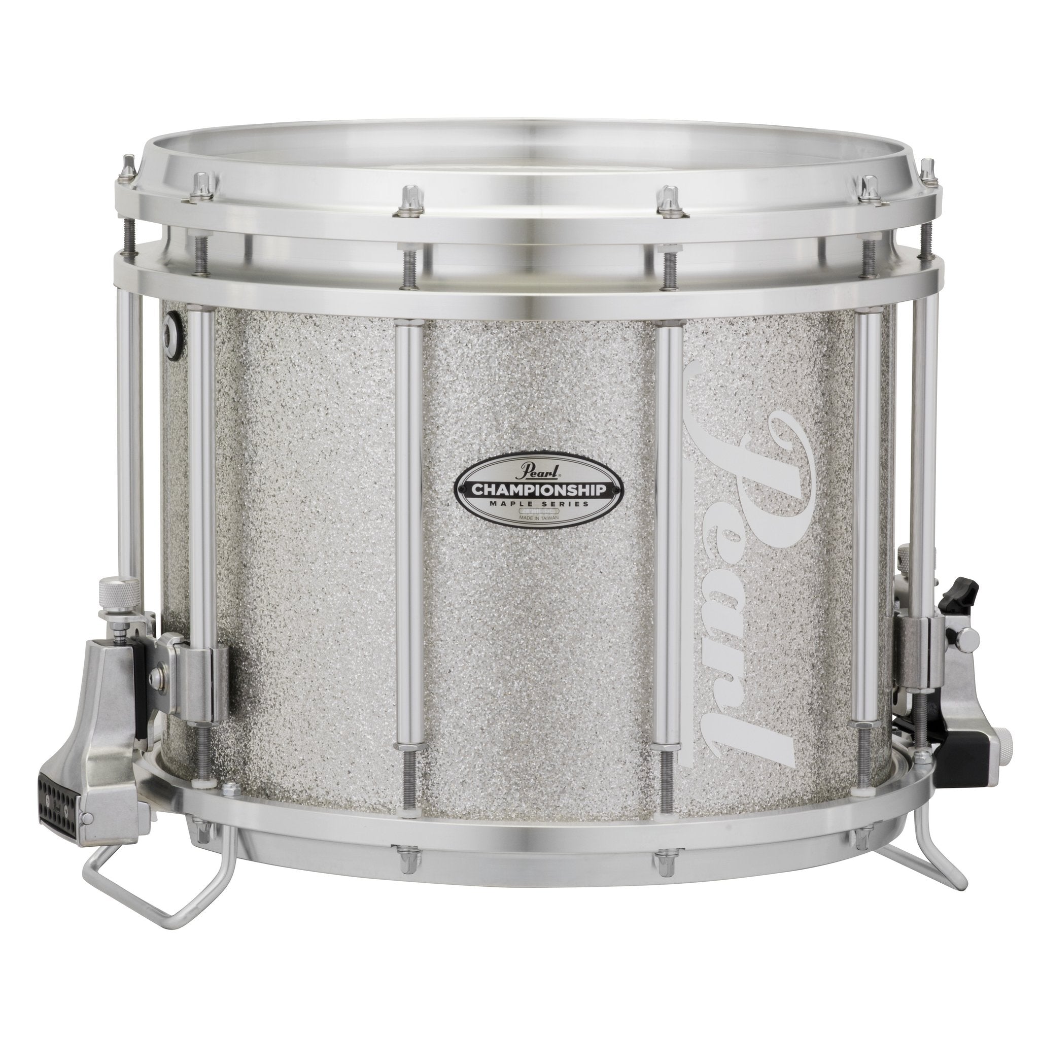 Pearl 13x11 Championship Maple Marching Snare Drum with Silver Sparkle Lacquer Finish FFXML1311/A450