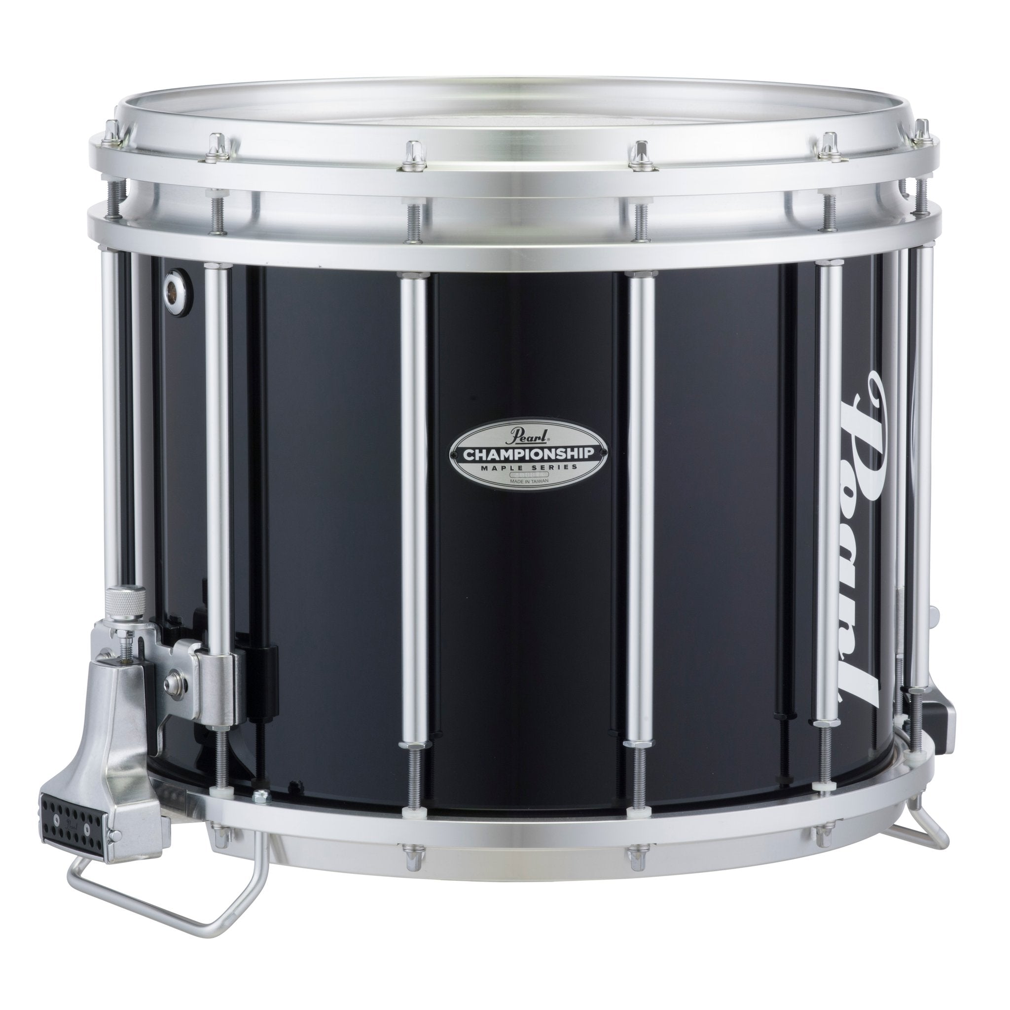 Pearl Chamopionship FFX Marching Snare Drum - 14" x 12" - Midnight Black - Image 1