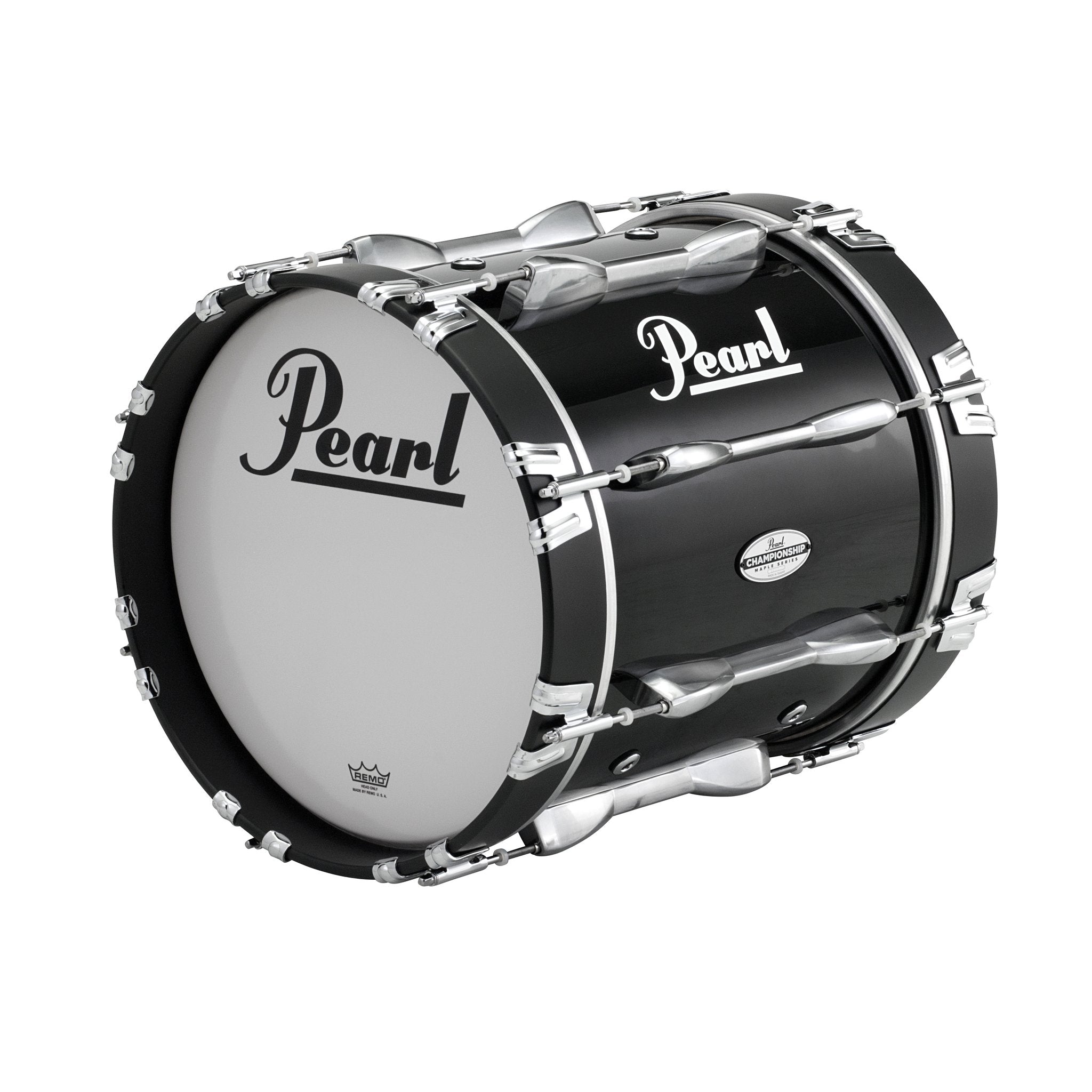 Pearl Championship Marching Bass Drum - 14" x 14" - Midnight Black PBDM1414/A46 badge view