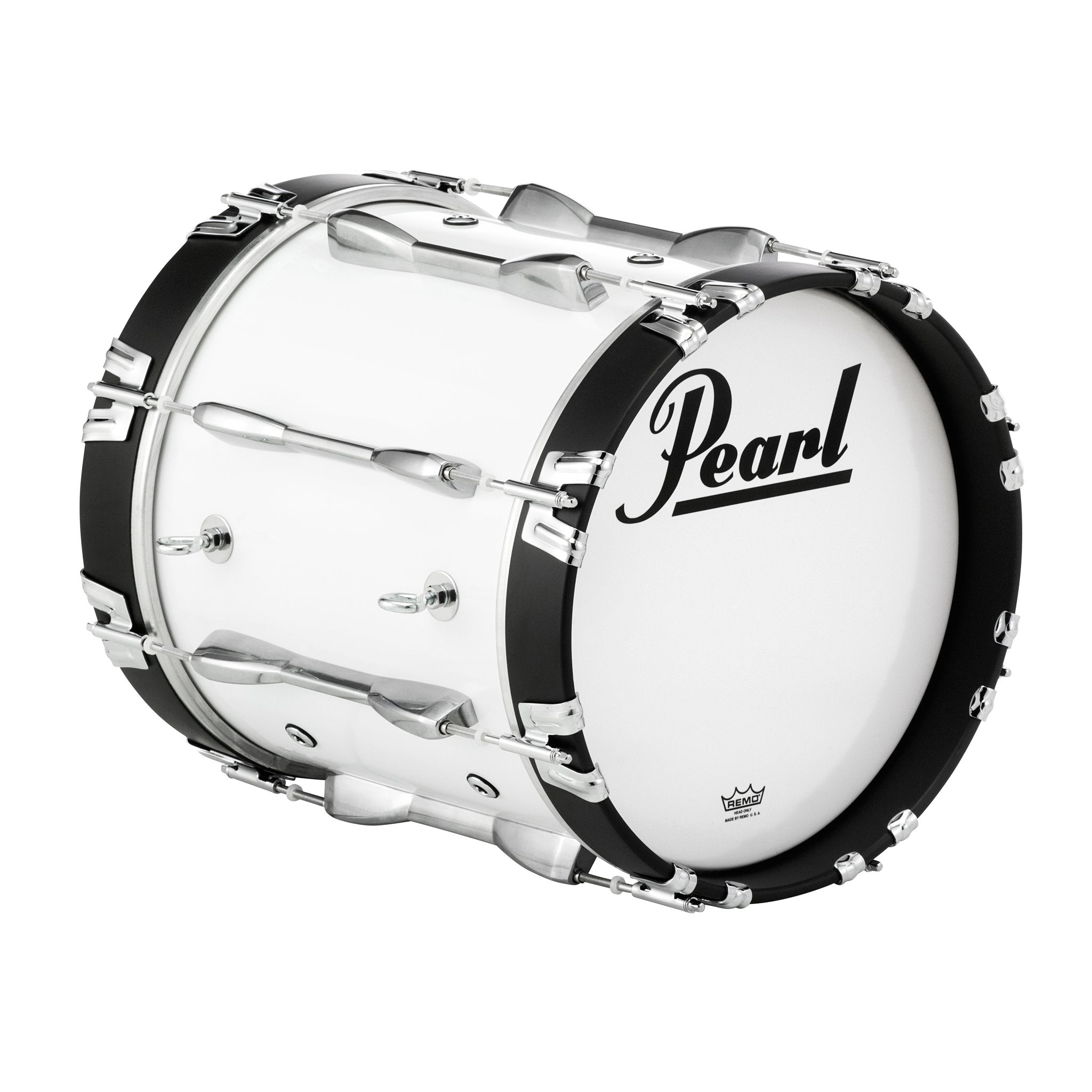 Pearl Championship Marching Bass Drum - 14" x 14" - Pure White - PBDM1414/A33 eye hook view