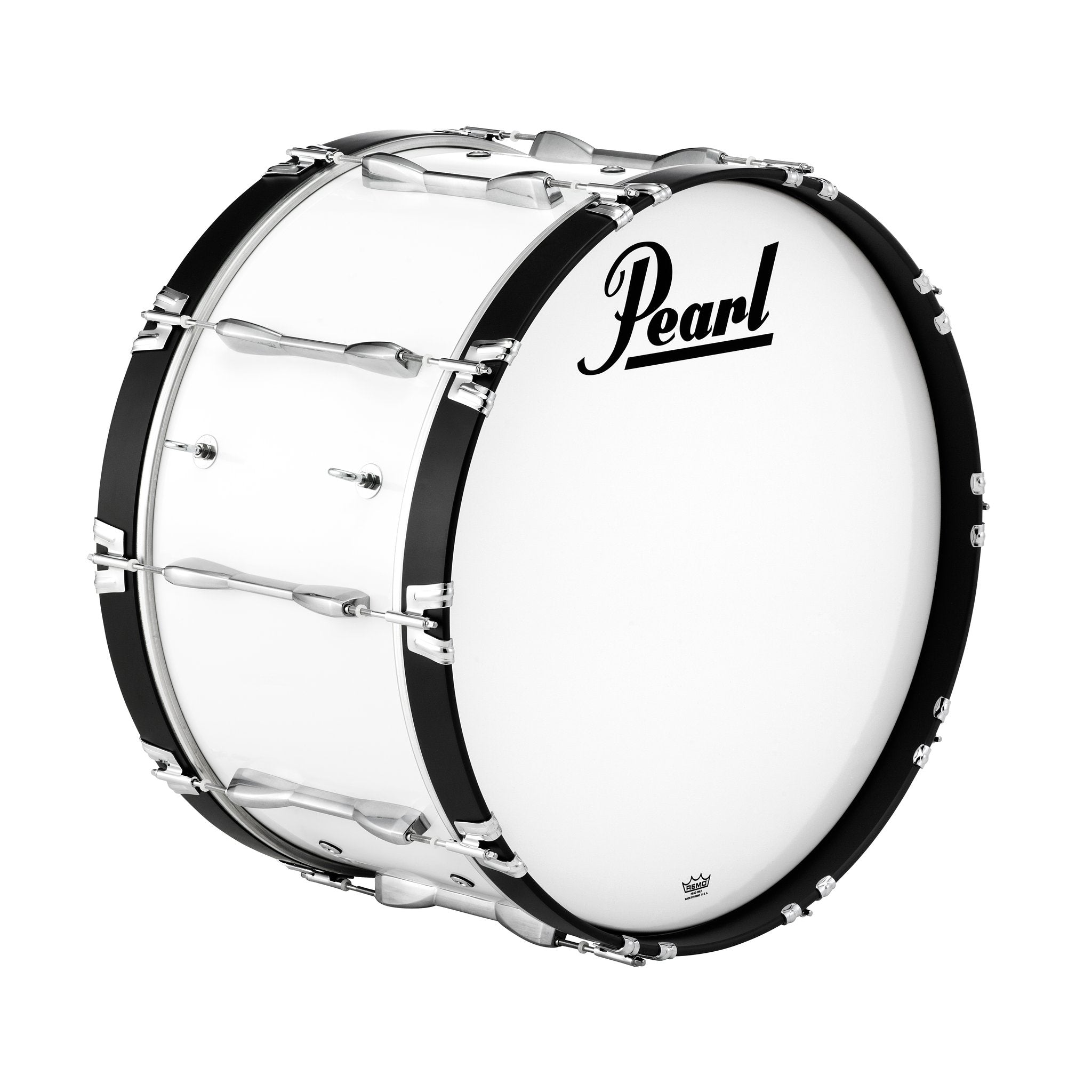 Pearl Championship Marching Bass Drum - 26" x 14" - Pure White - Image 2