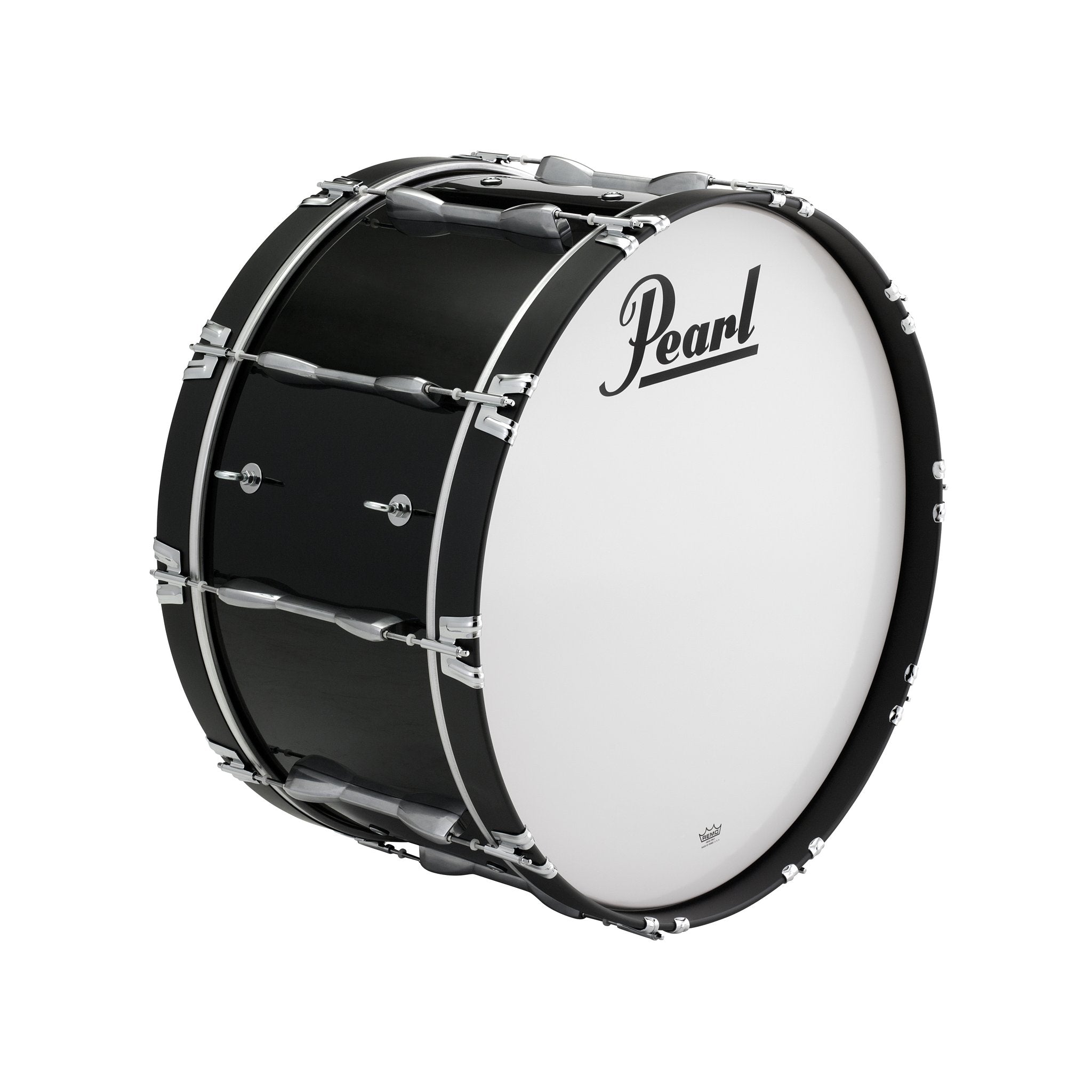 Pearl Championship Marching Bass Drum - 28" x 14" - Midnight Black - PBDM2814/A46 eye hook view