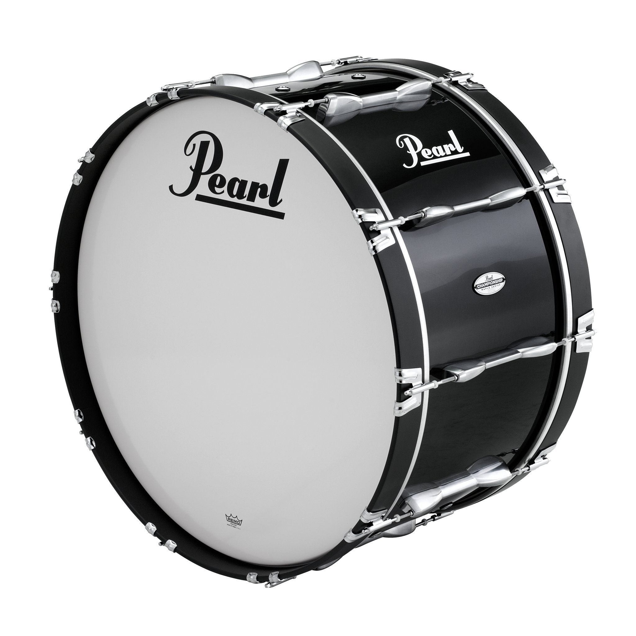 Pearl Championship Marching Bass Drum - 28" x 14" - Midnight Black - PBDM2814/A46 badge view