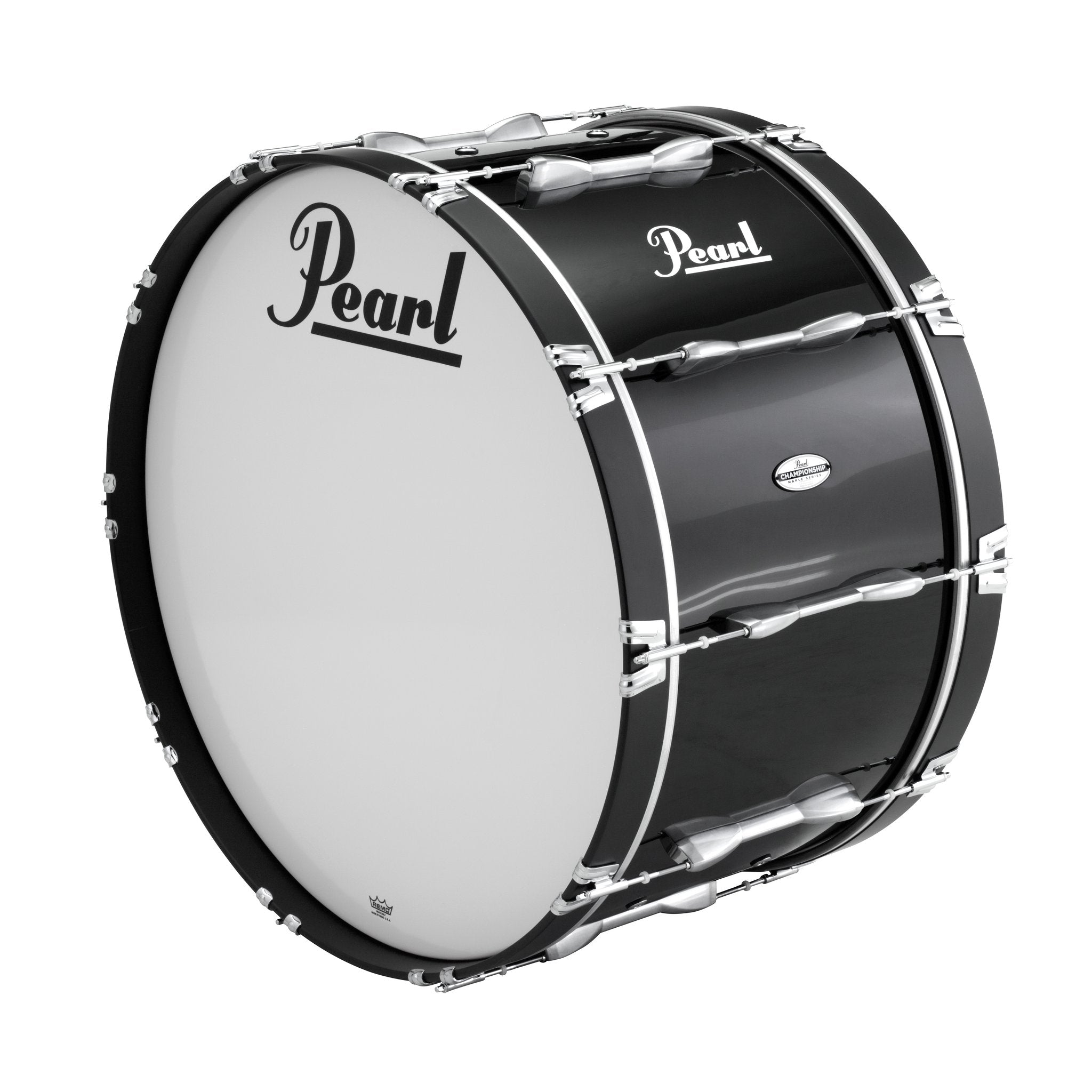 Pearl Championship Marching Bass Drum - 30" x 16" - Midnight Black - Image 1