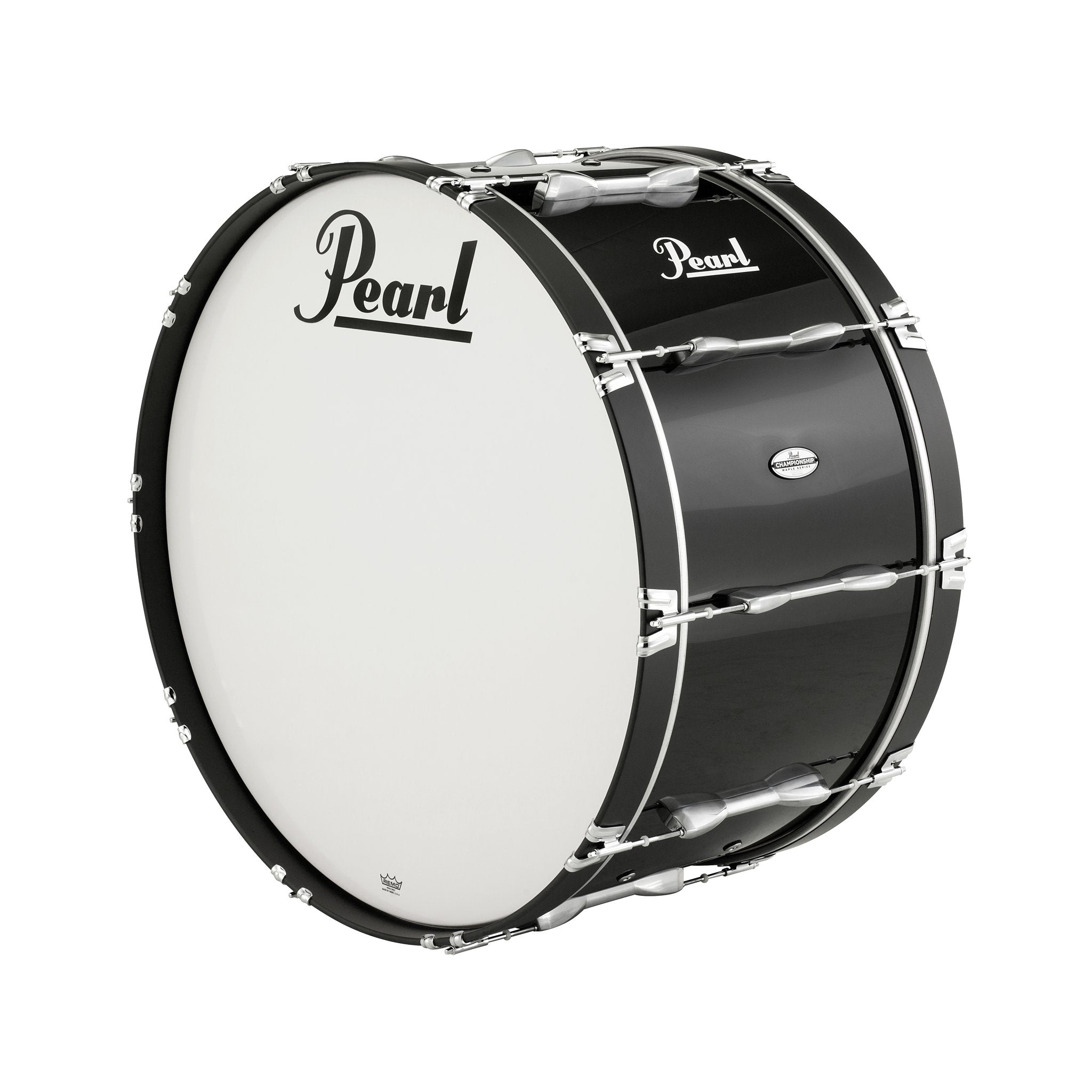 Pearl Championship Marching Bass Drum - 32" x 16" - Midnight Black - Image 1