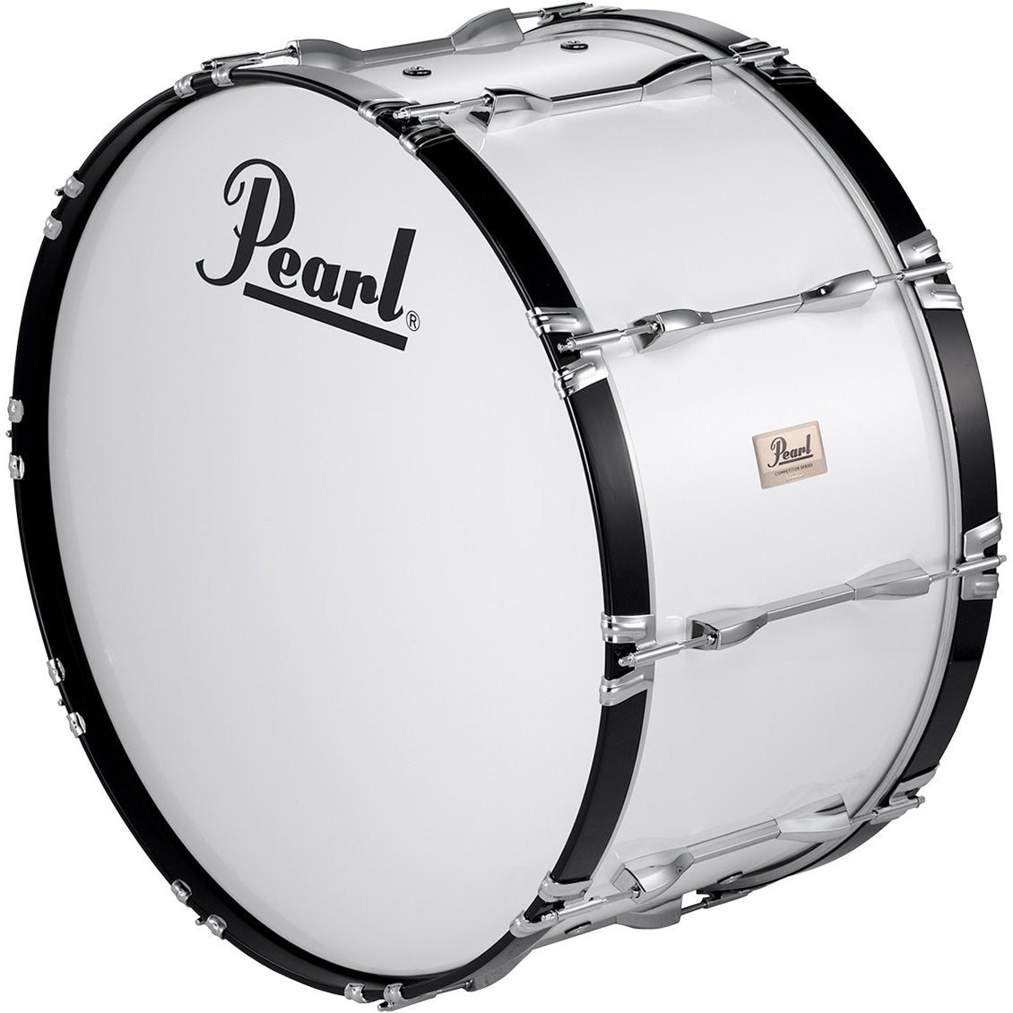 Pearl Competitor Marching Bass Drum - 28" x 14" - White