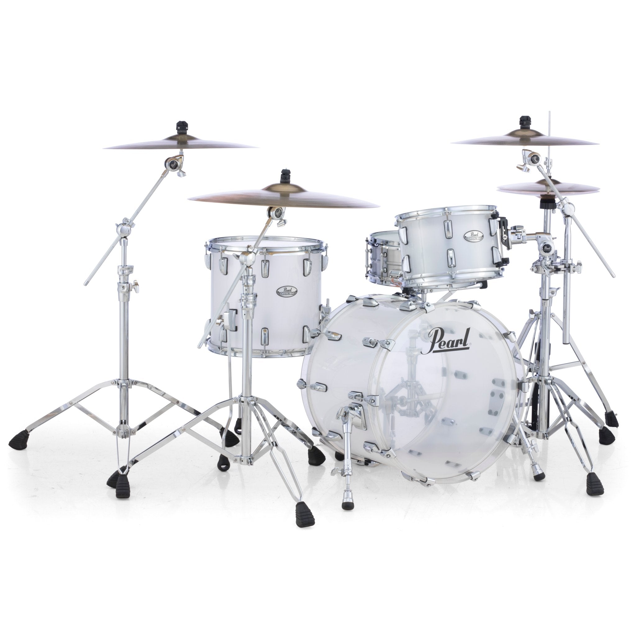 Pearl Crystal Beat 3-piece Drum Set Shell Pack - 20" Bass Drum - Frost Acrylic
