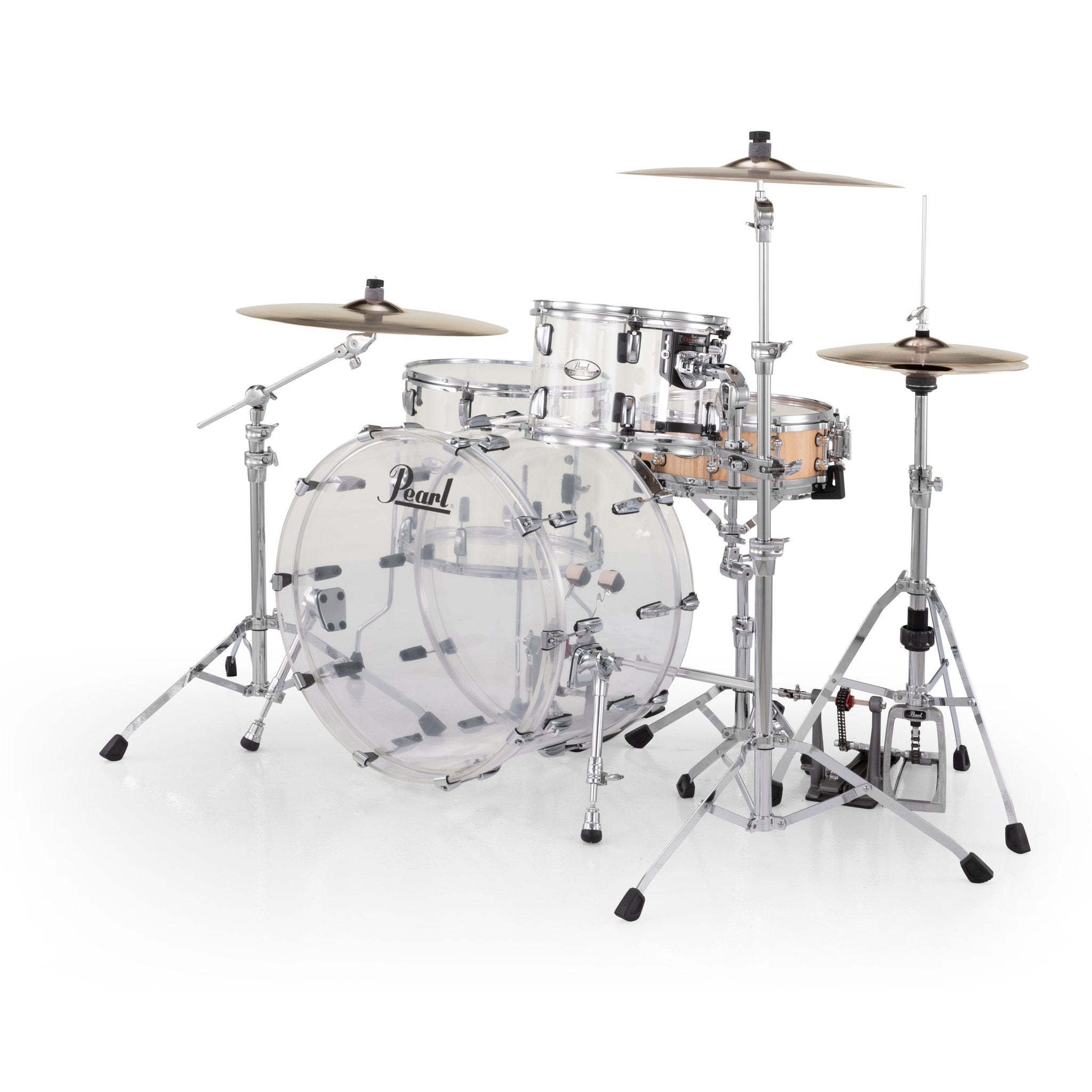 Pearl Crystal Beat 3-piece Drum Set Shell Pack - 24" Bass Drum - Ultra Clear - Image 6