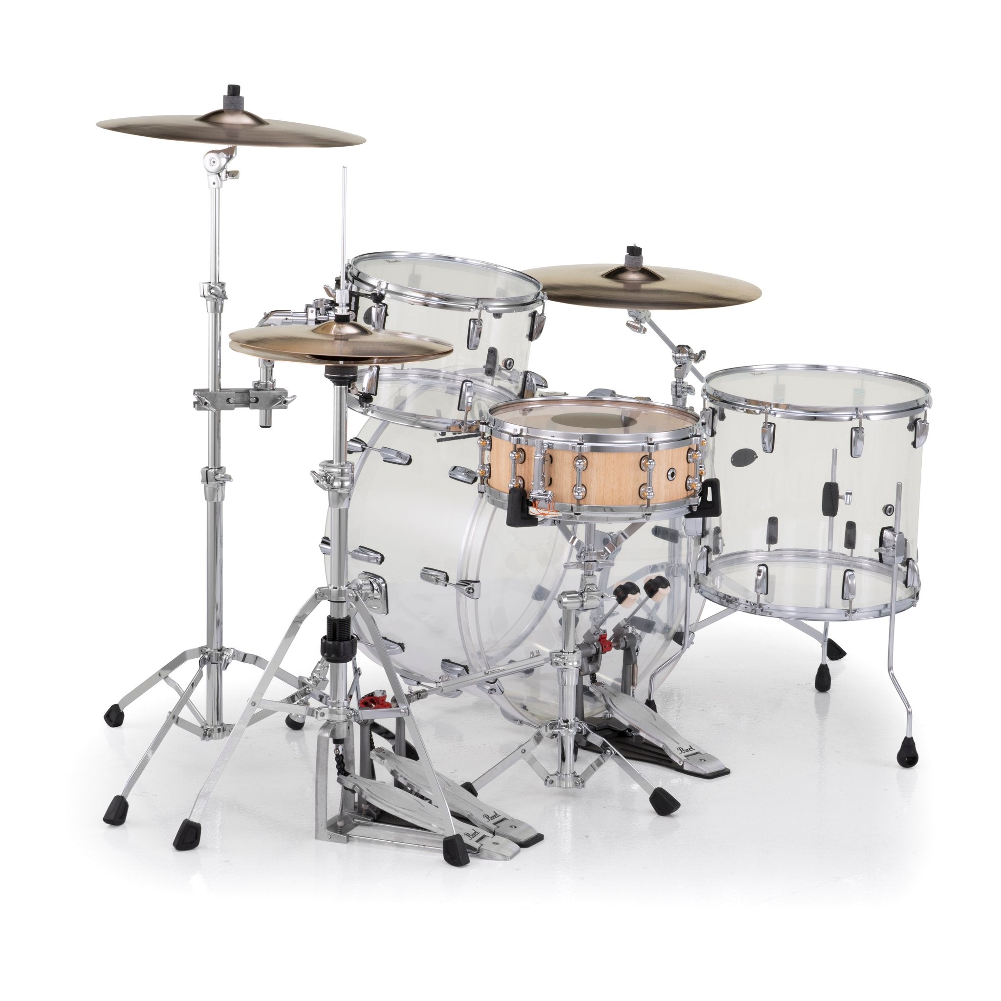 Pearl Crystal Beat 3-piece Drum Set Shell Pack - 24" Bass Drum - Ultra Clear - Image 7