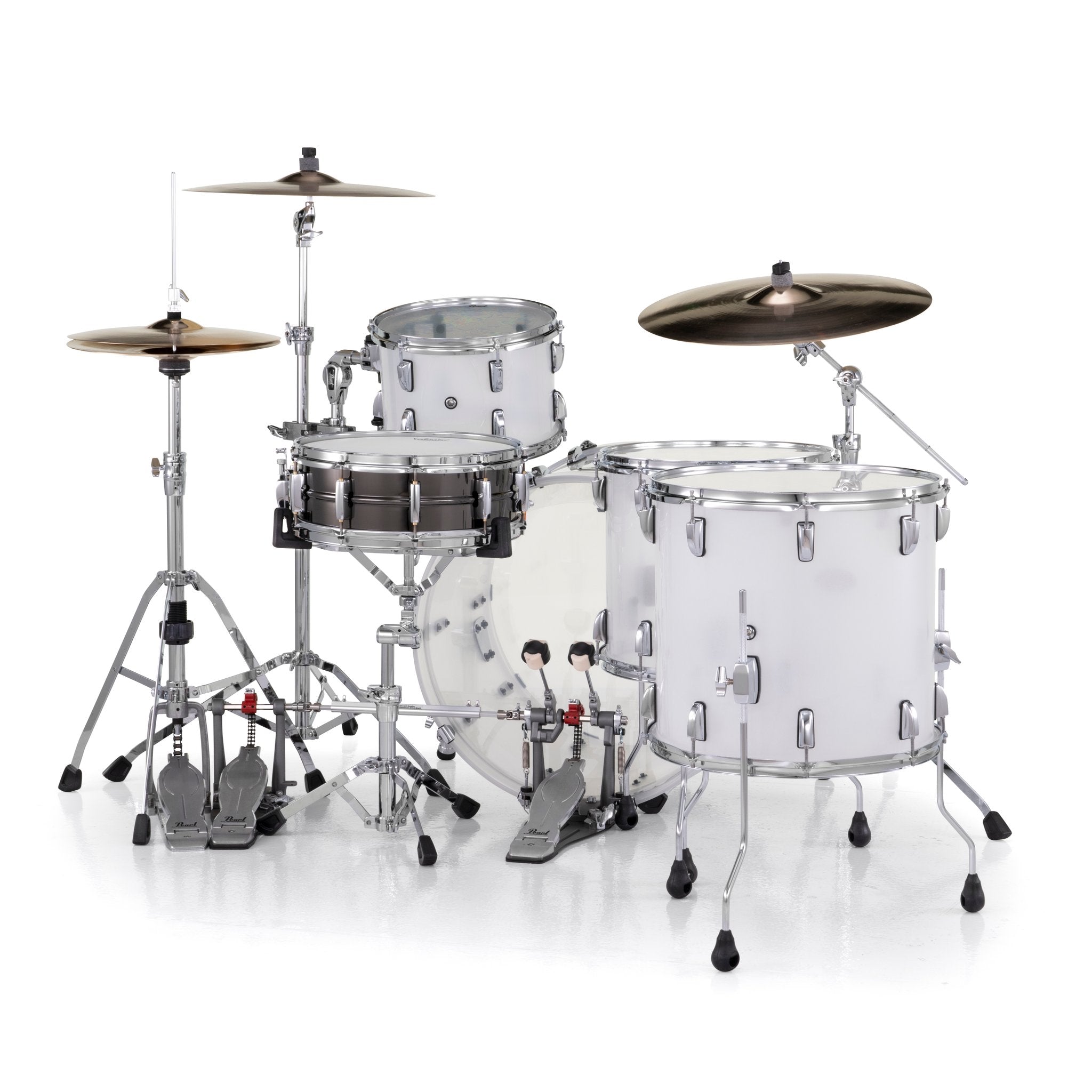 Pearl Crystal Beat 4-piece Drum Set Shell Pack - 22"/12"/14"/16" - Frost Acrylic - Image 6