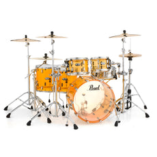 Pearl Crystal Beat 5-piece Drum Set Shell Pack - 22" Bass Drum - Tangerine Glass