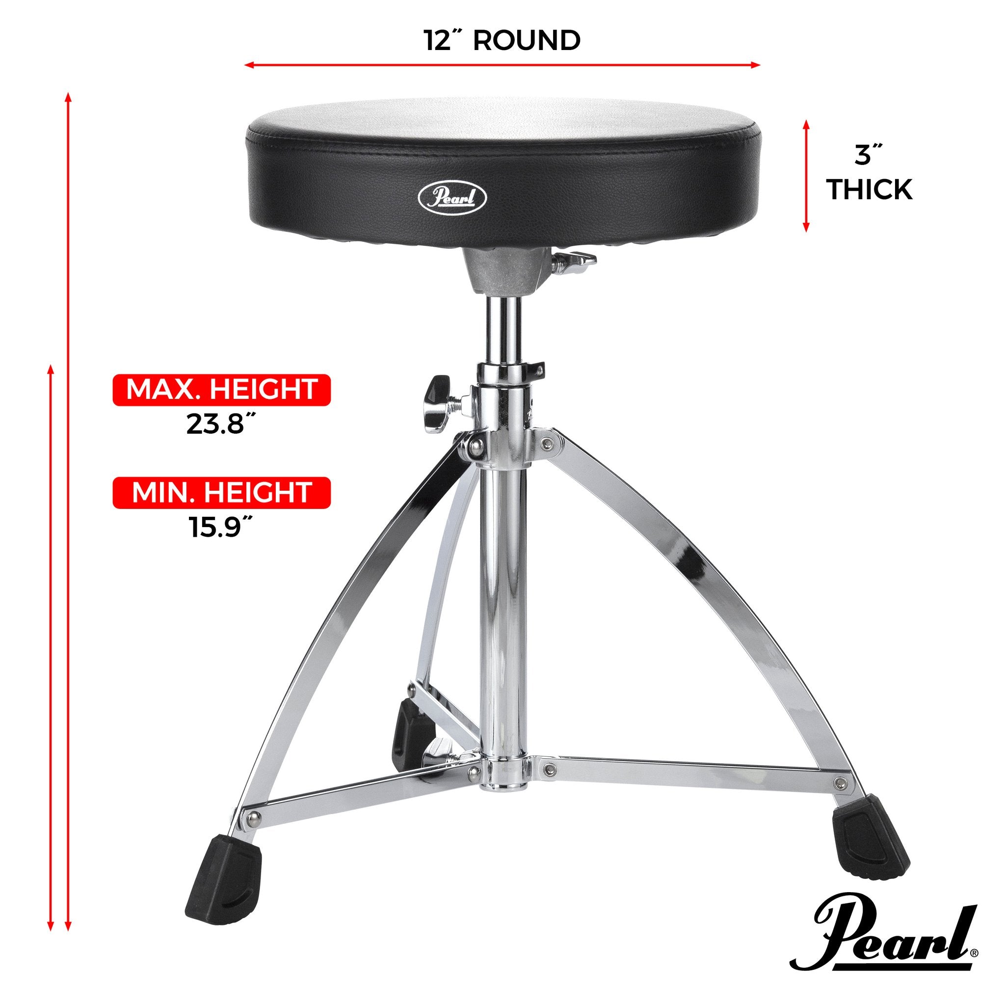 Pearl D-730S Short Drum Throne - Image 3