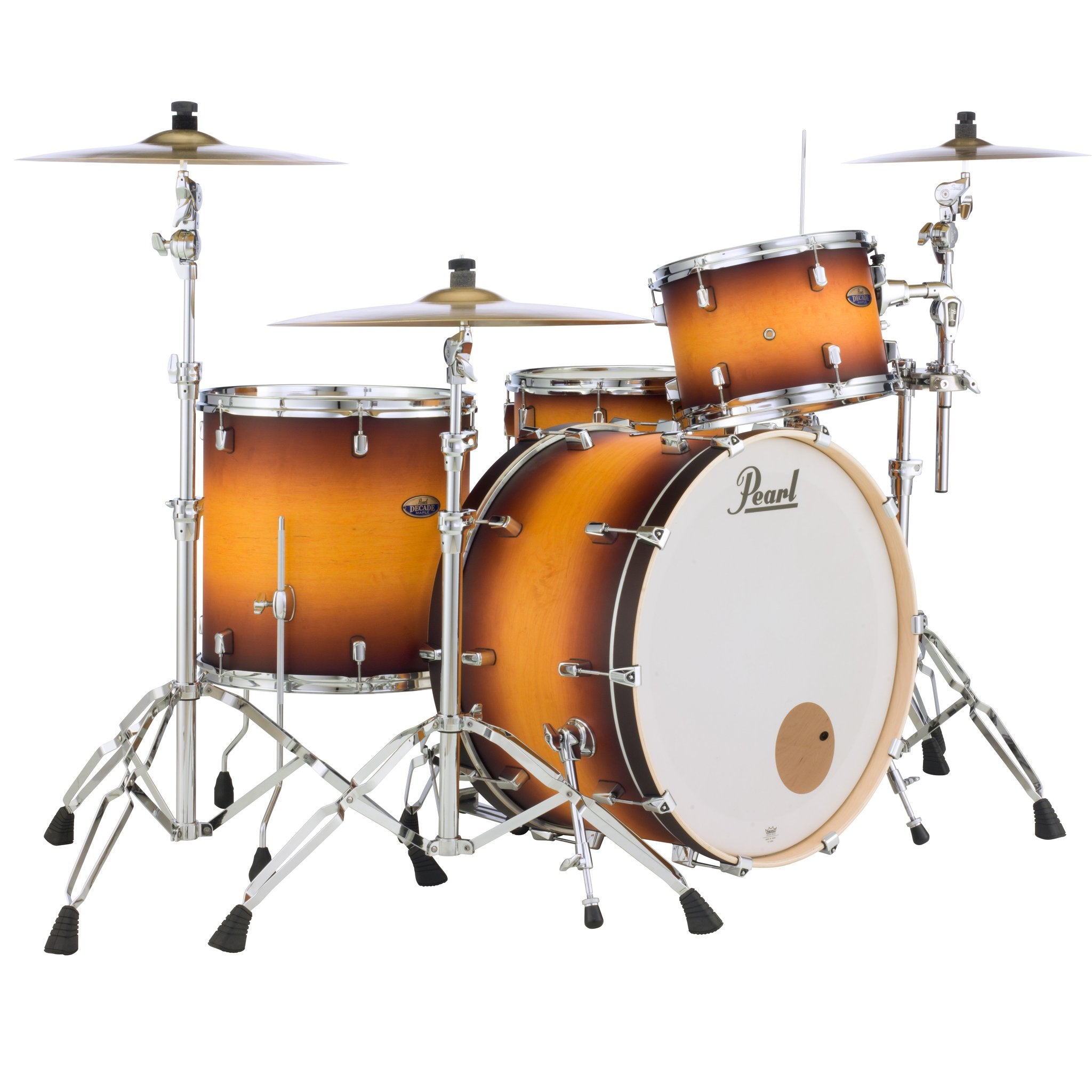 Pearl Decade Maple 3-piece Drum Set Shell Pack - 24" Bass Drum - Classic Satin Amburst - Image 2