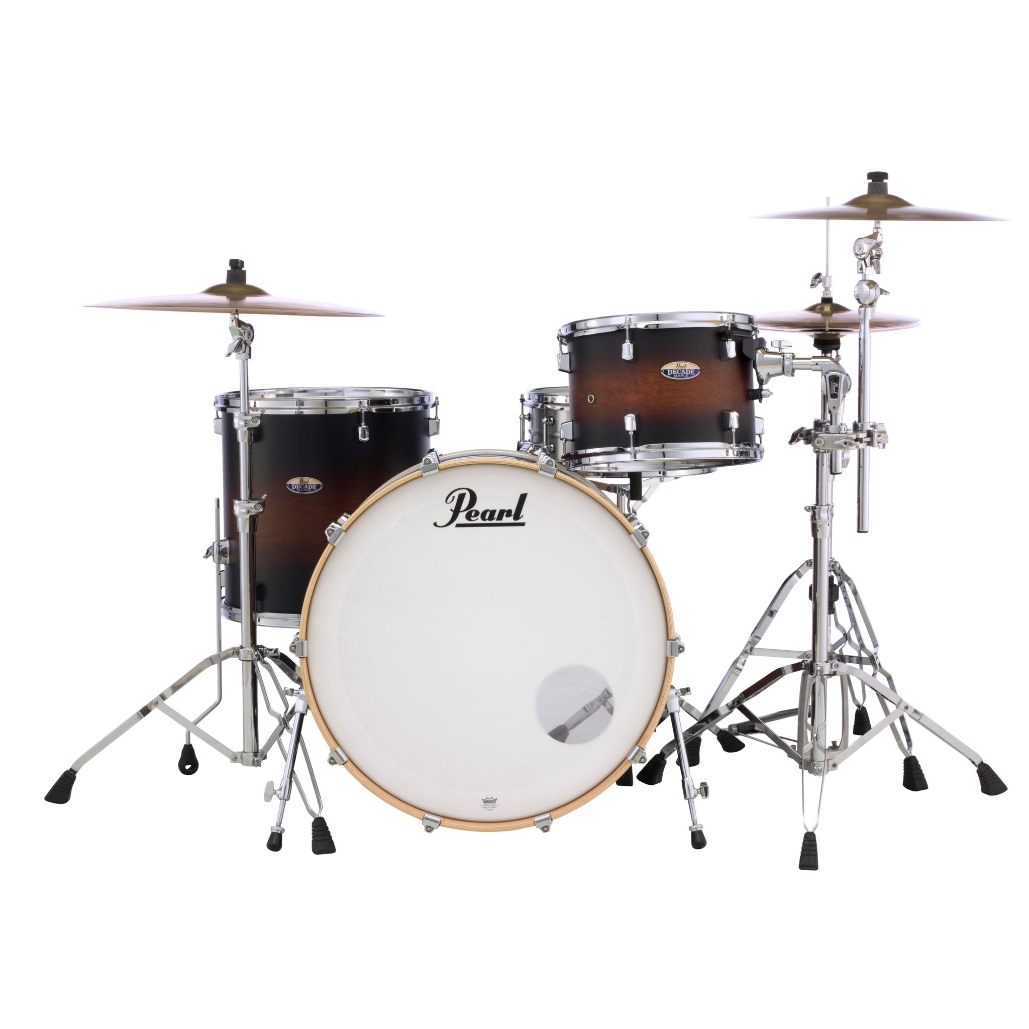 Pearl Decade Maple 3-piece Drum Set Shell Pack - 24" Bass Drum - Satin Brown Burst - Image 2