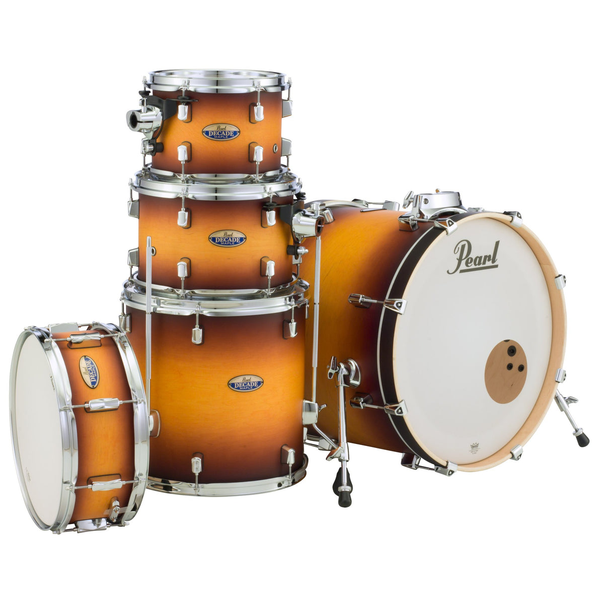 Pearl Decade Maple 5-piece Drum Set Shell Pack - 20" Bass Drum - Classic Satin Amburst - Image 2