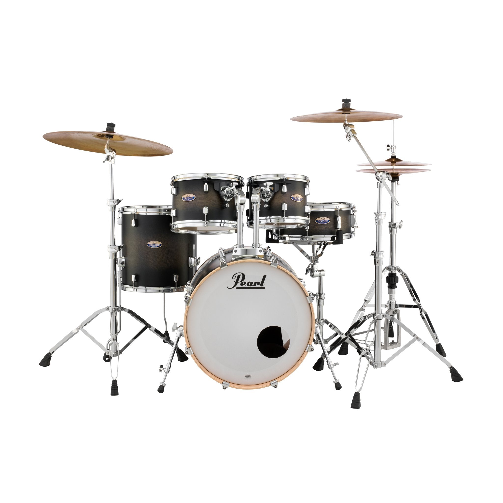 Pearl Decade Maple 5-piece Drum Set Shell Pack - 20" Bass Drum - Satin Blackburst - Image 2
