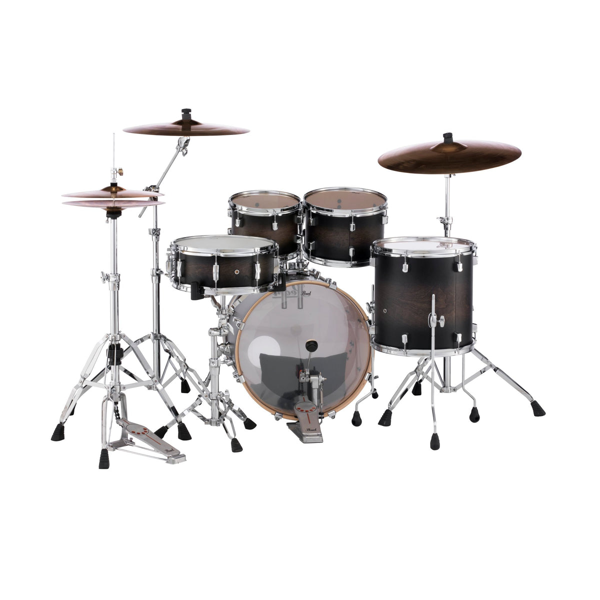 Pearl Decade Maple 5-piece Drum Set Shell Pack - 20" Bass Drum - Satin Blackburst - Image 4