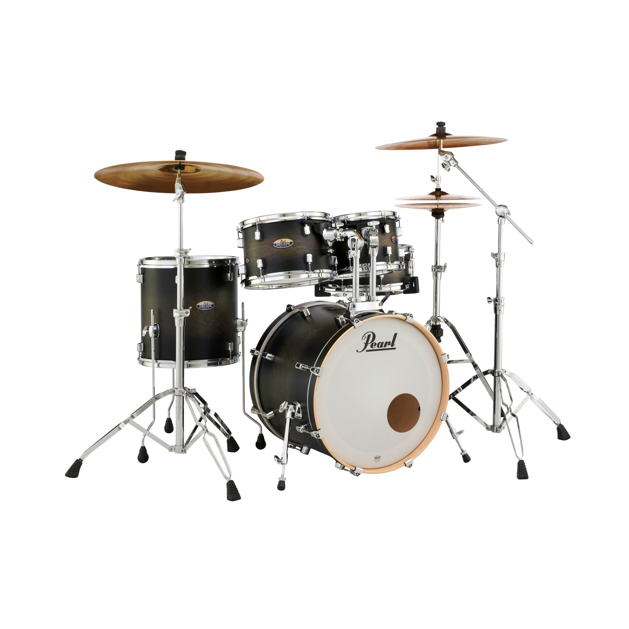 Pearl Decade Maple 5-piece Drum Set Shell Pack - 20" Bass Drum - Satin Blackburst - Image 1