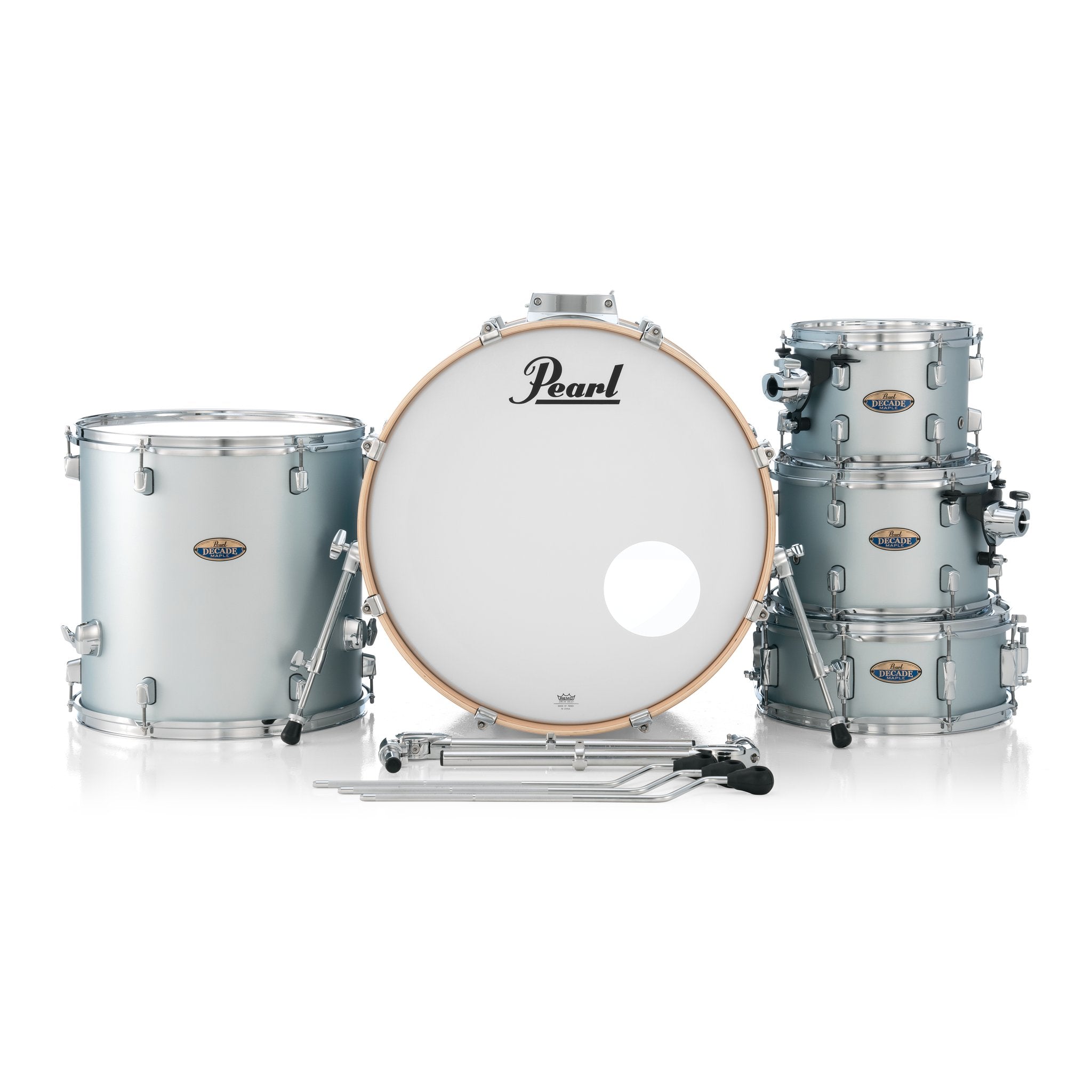 Pearl Decade Maple 5-piece Drum Set Shell Pack - 22" Bass Drum - Blue Mirage - Image 3