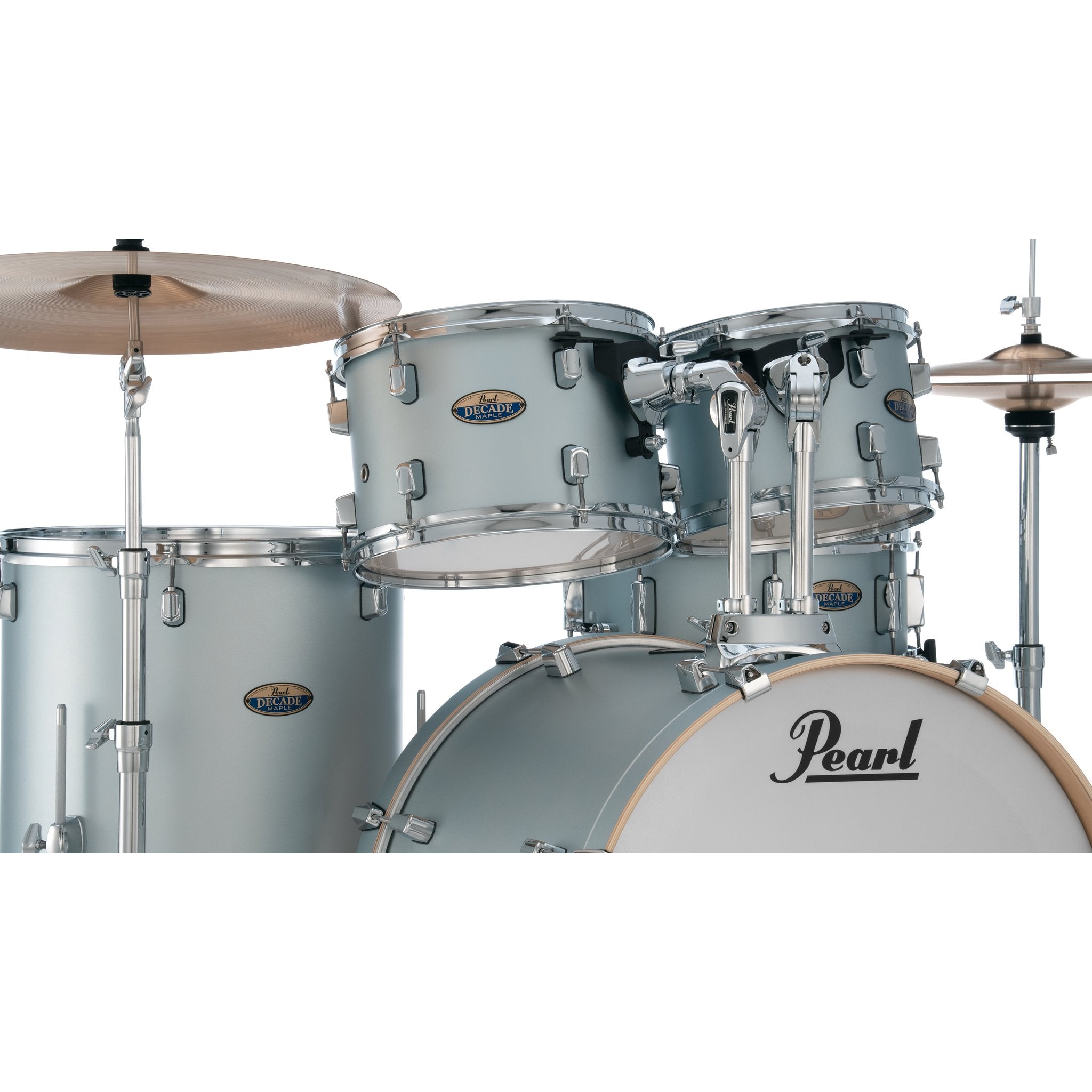 Pearl Decade Maple 5-piece Drum Set Shell Pack - 22" Bass Drum - Blue Mirage - Image 5