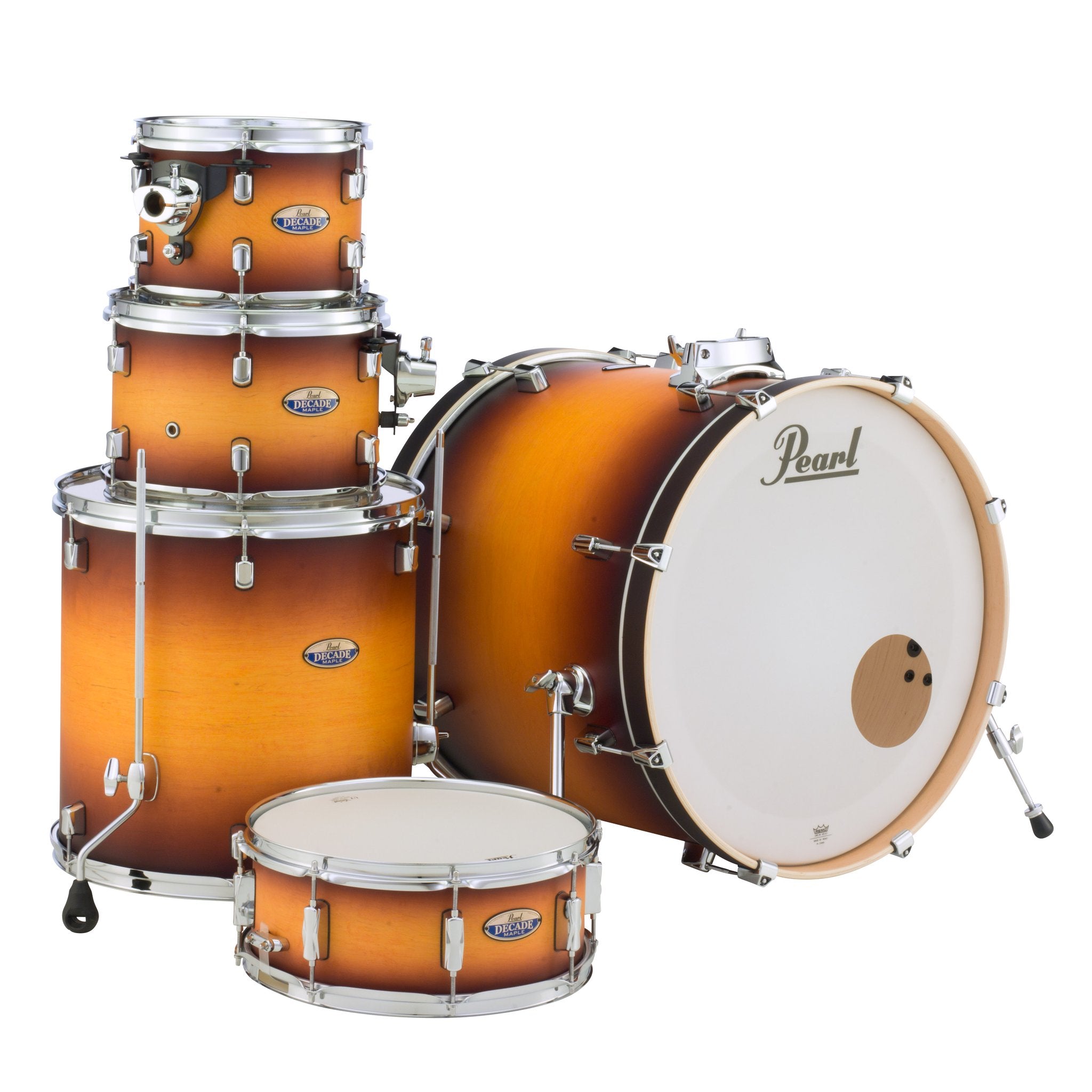 Pearl Decade Maple 5-piece Drum Set Shell Pack - 22" Bass Drum - Classic Satin Amburst - Image 2