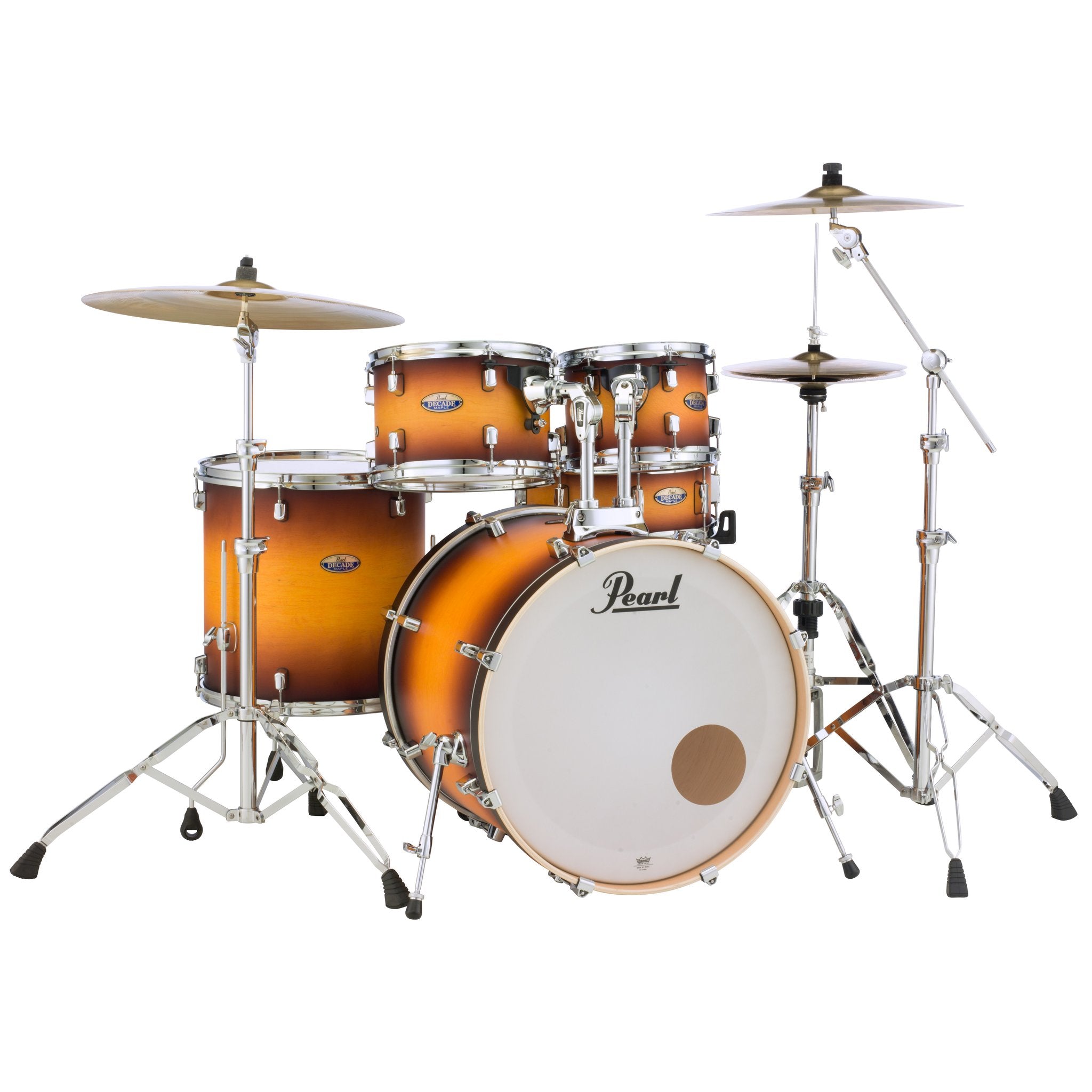 Pearl Decade Maple 5-piece Drum Set Shell Pack - 22" Bass Drum - Classic Satin Amburst - Image 1