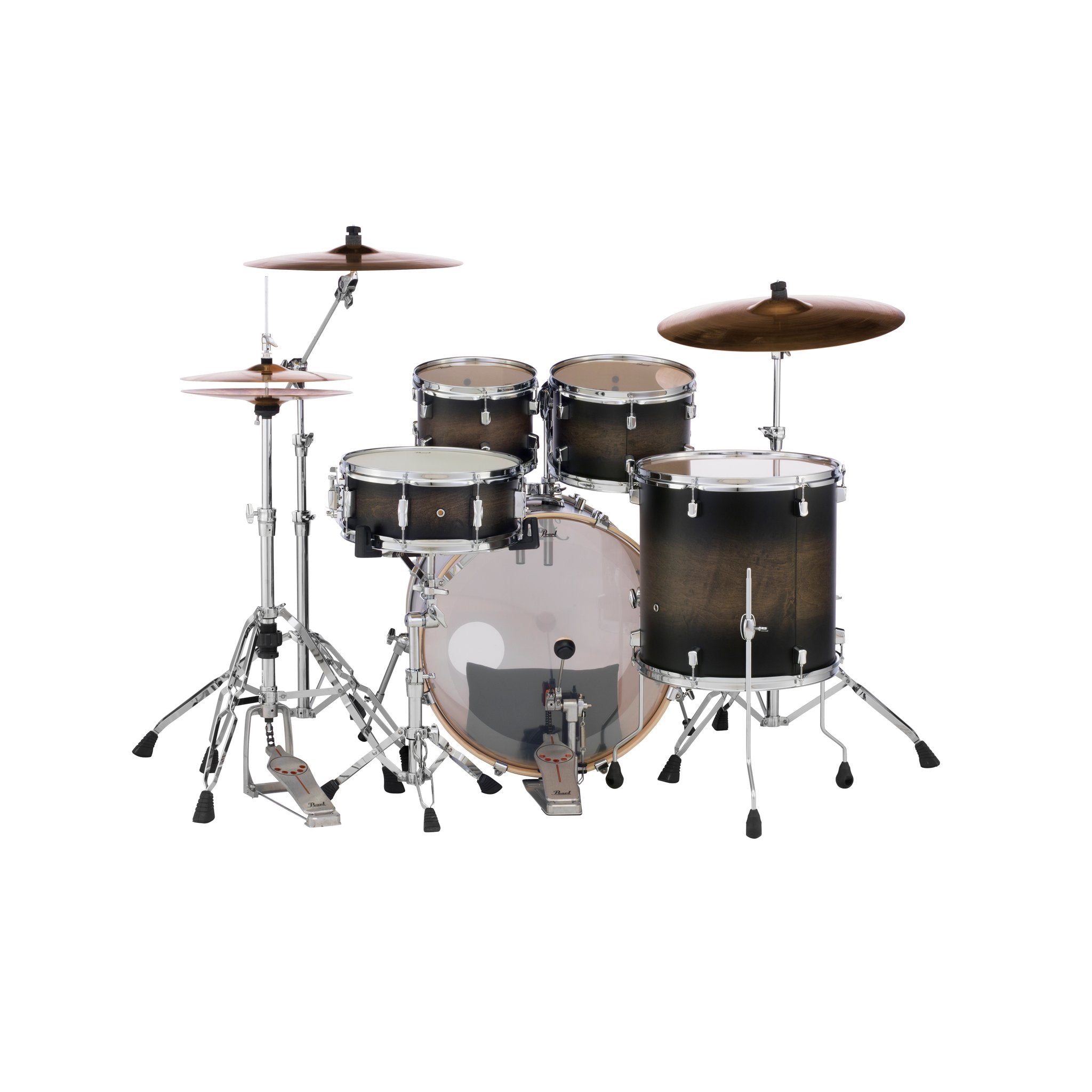 Pearl Decade Maple 5-piece Drum Set Shell Pack - 22" Bass Drum - Satin Black Burst - Image 4