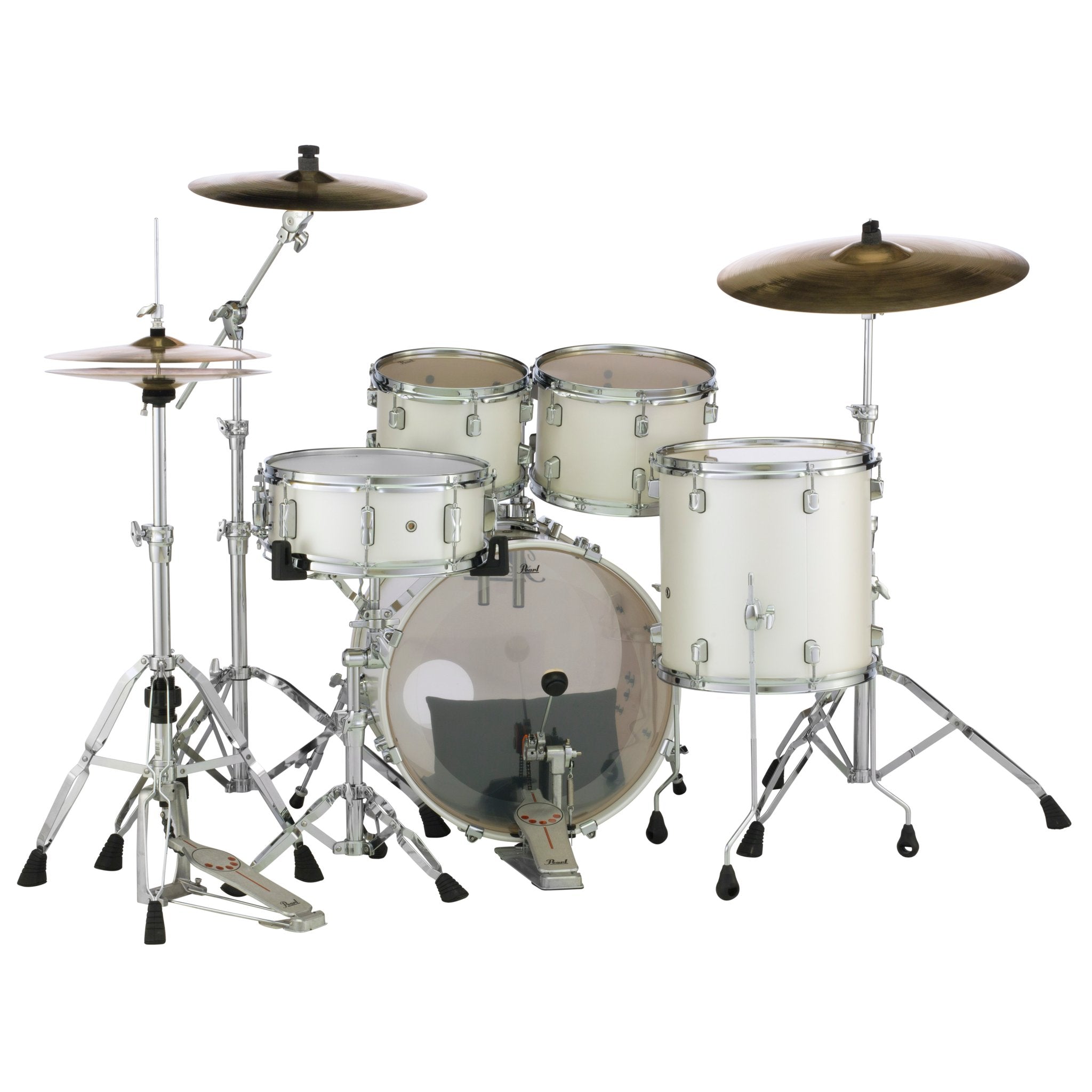 Pearl Decade Maple 5-piece Drum Set Shell Pack - 22" Bass Drum - White Satin Pearl - Image 4