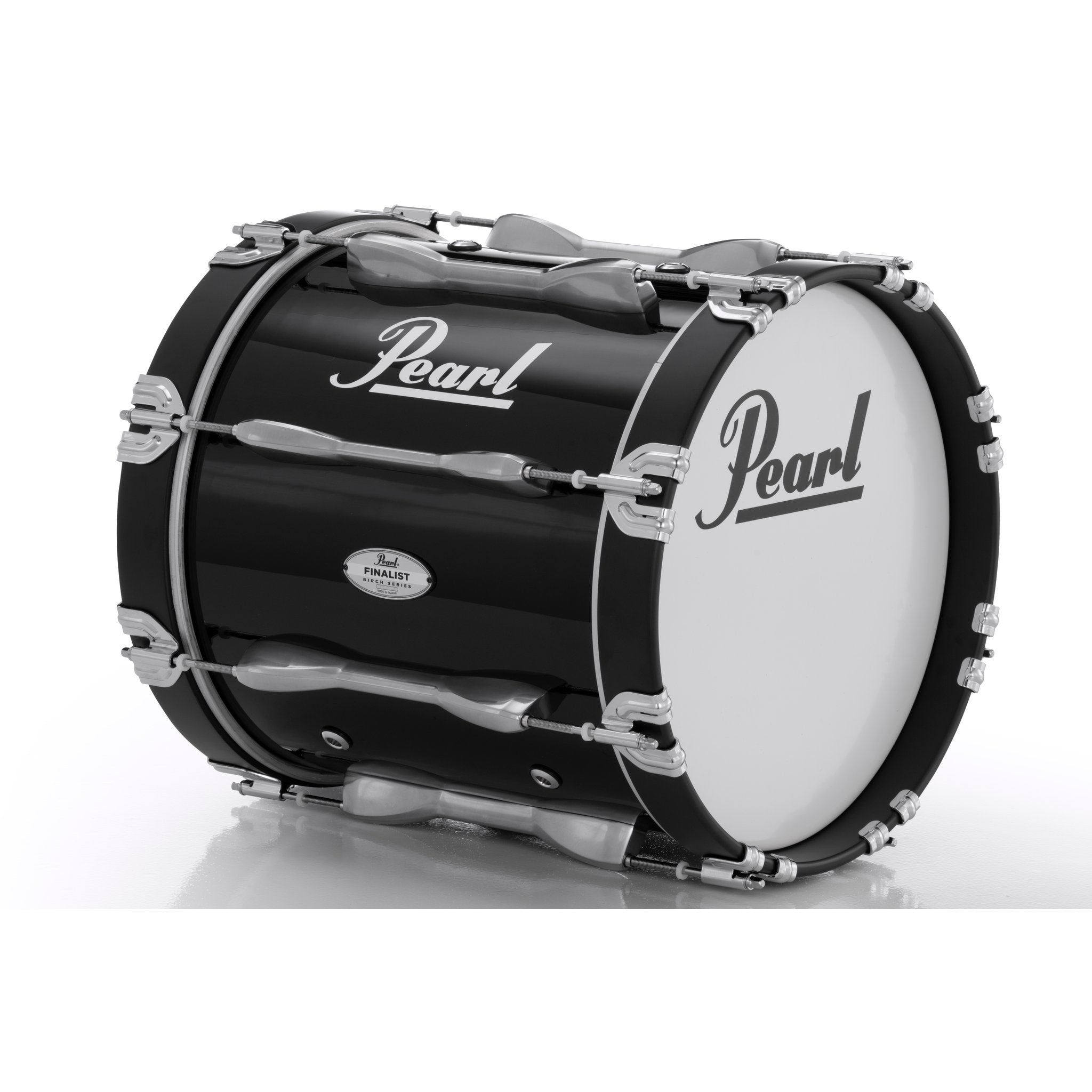 Pearl Finalist Birch Marching Bass Drum - 14" x 14" - Midnight Black - Image 1