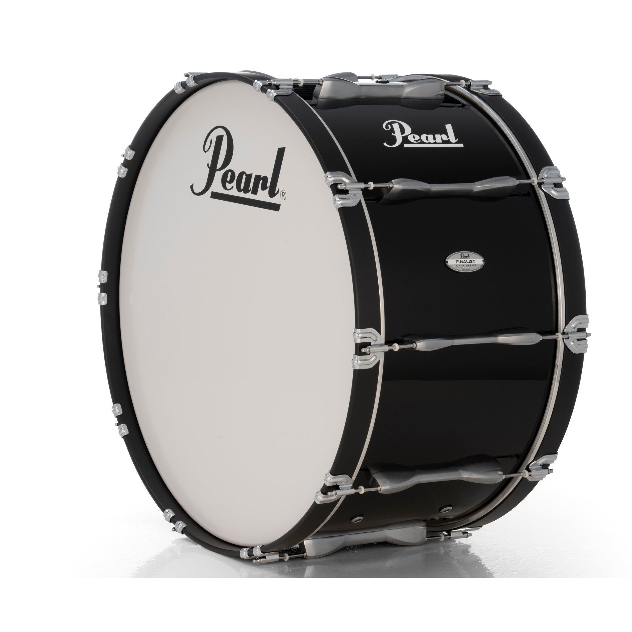 Pearl Finalist Birch Marching Bass Drum - 28" x 14" - Midnight Black - Image 2