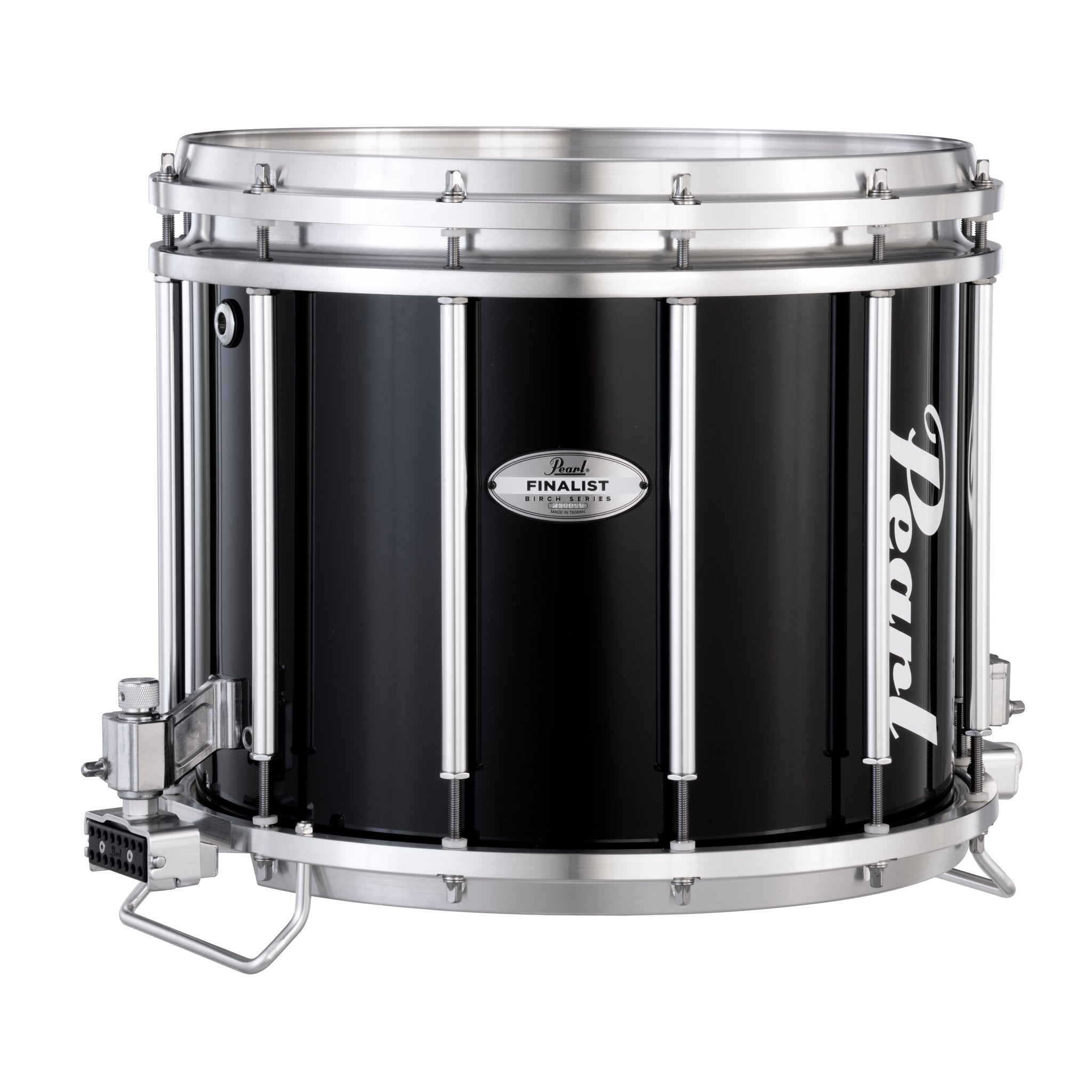 Pearl Finalist Birch Marching Snare Drum - 14" x 12" - Midnight Black - Image 1