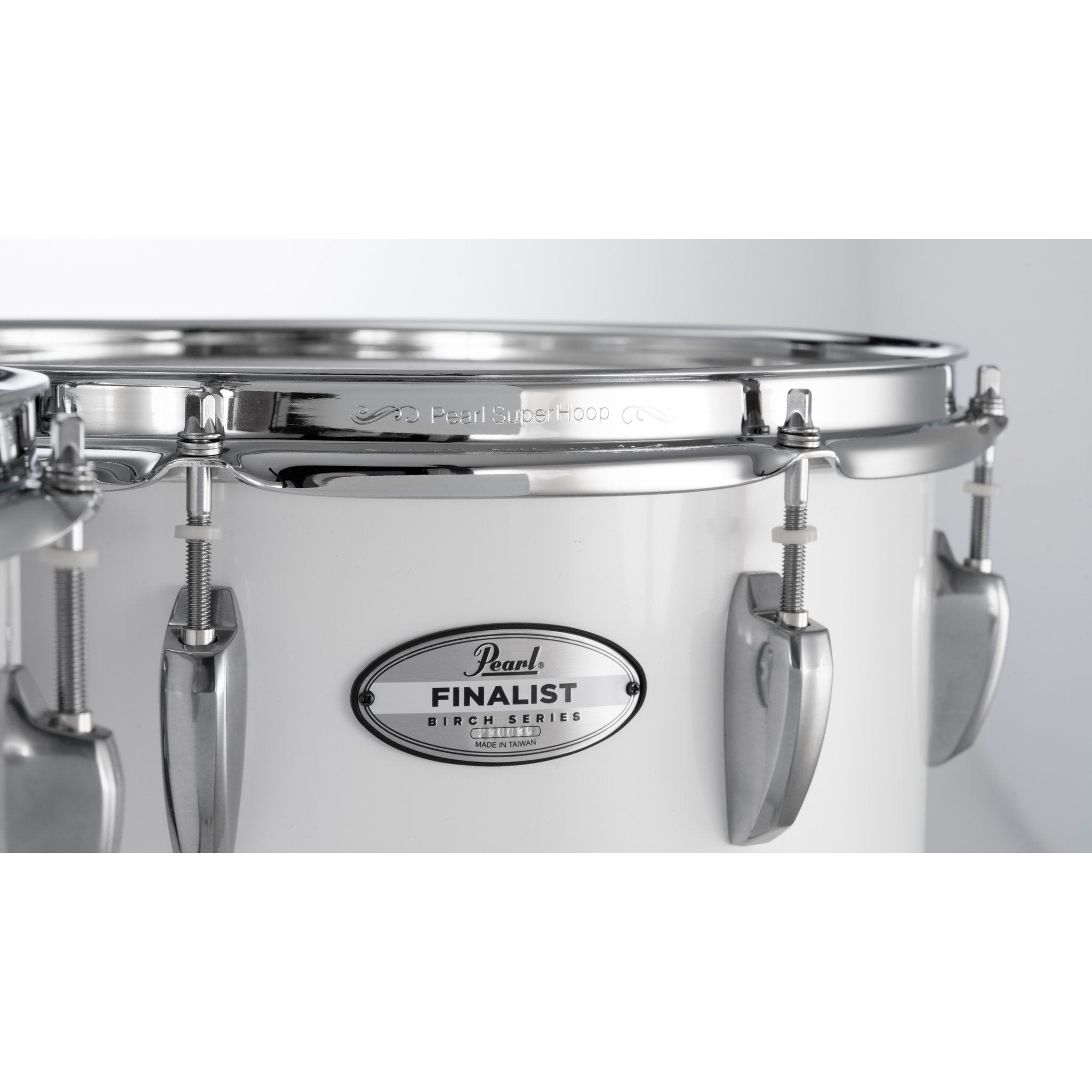Pearl Finalist Birch Quad Marching Tenor Set - 10"/12"/13"/14" - Pure White - Image 6