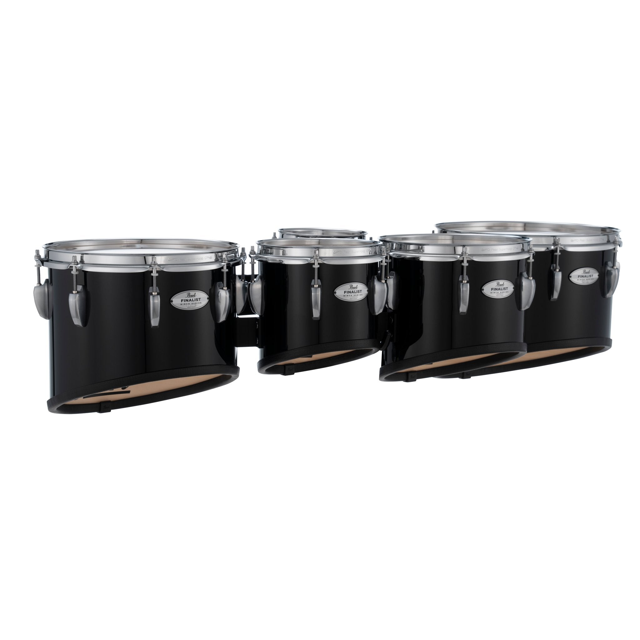 Pearl Finalist Birch Quint Marching Tenor Set - 6"/8"/10"/12"/13" - Midnight Black - Image 2