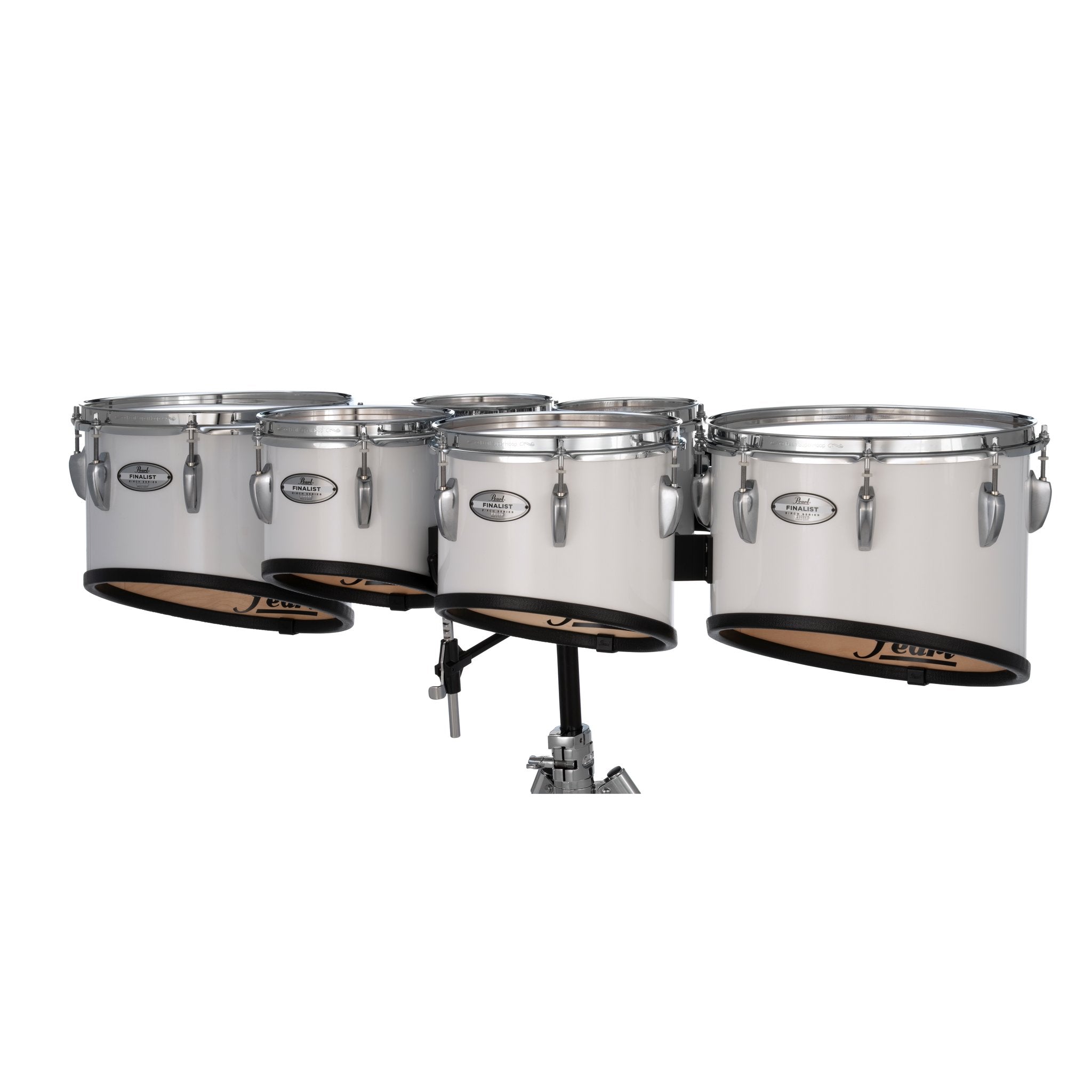 Pearl Finalist Birch Sextet Marching Tenor Set - 6"/8"/10"/12"/13"/14" - Pure White - Image 3