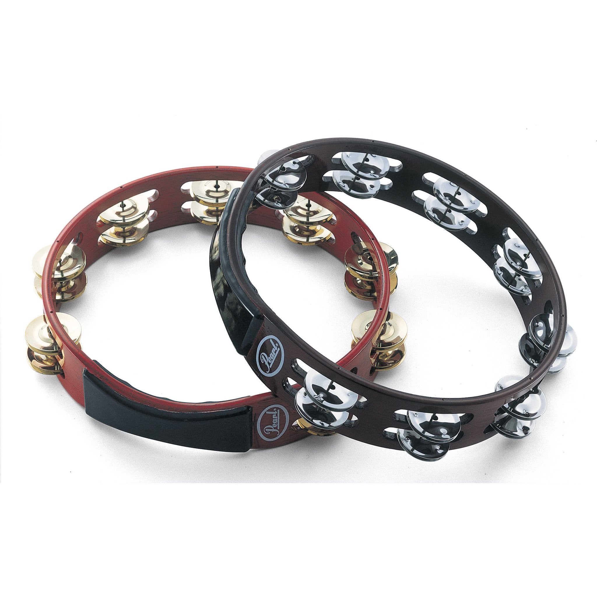 Pearl Headless Wood Tambourine - 10" Brass - Image 1