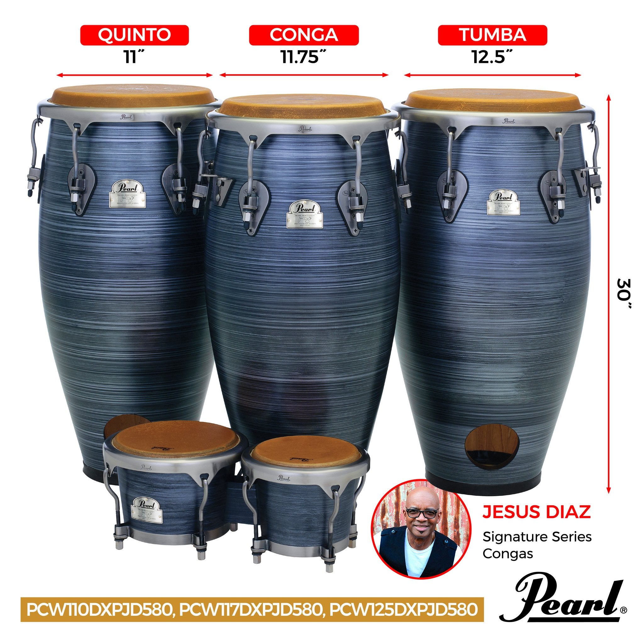 Pearl Jesus Diaz Signature Quinto - 11" - Brushed Platinum - Image 3