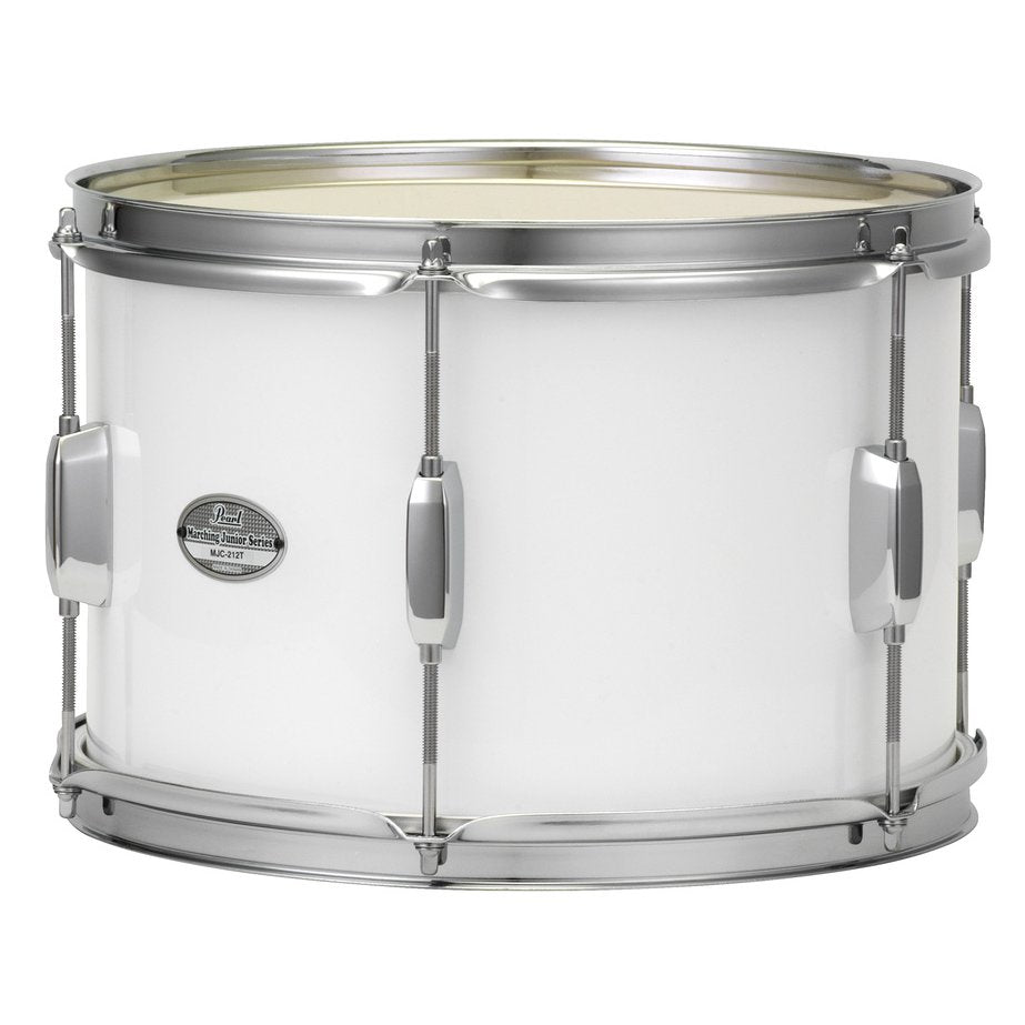 Pearl Junior Marching Single Tenor with Carrier - 12" x 8" - White - Image 2