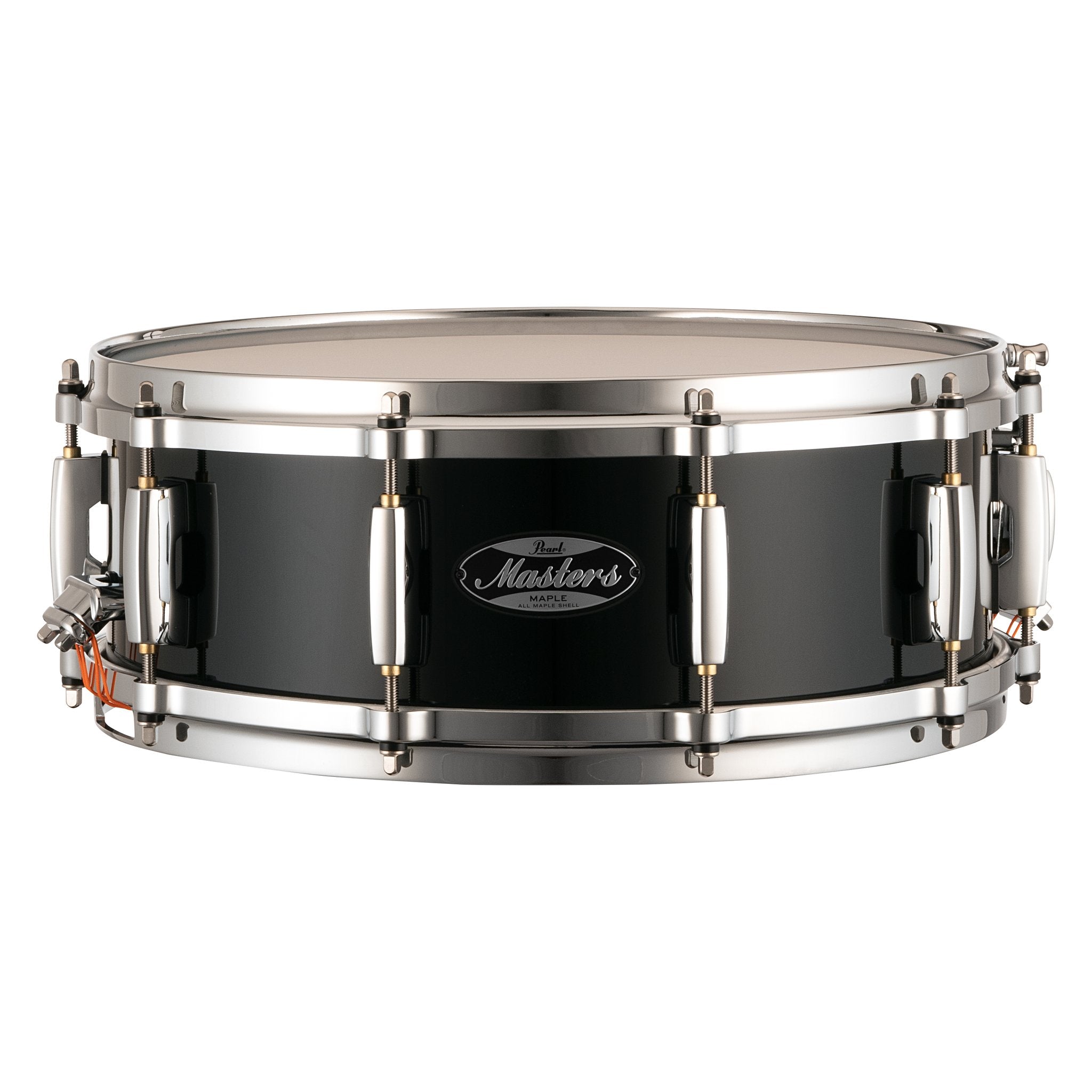 Pearl Masters Maple Snare Drum - 14" x 5" - Piano Black - Image 1