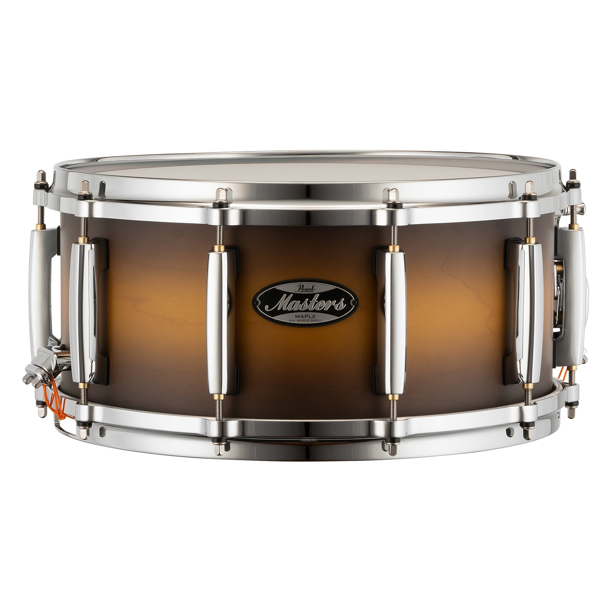 Pearl Masters Maple Snare Drum - 14" x 6.5" - Matte Olive Burst - Image 1