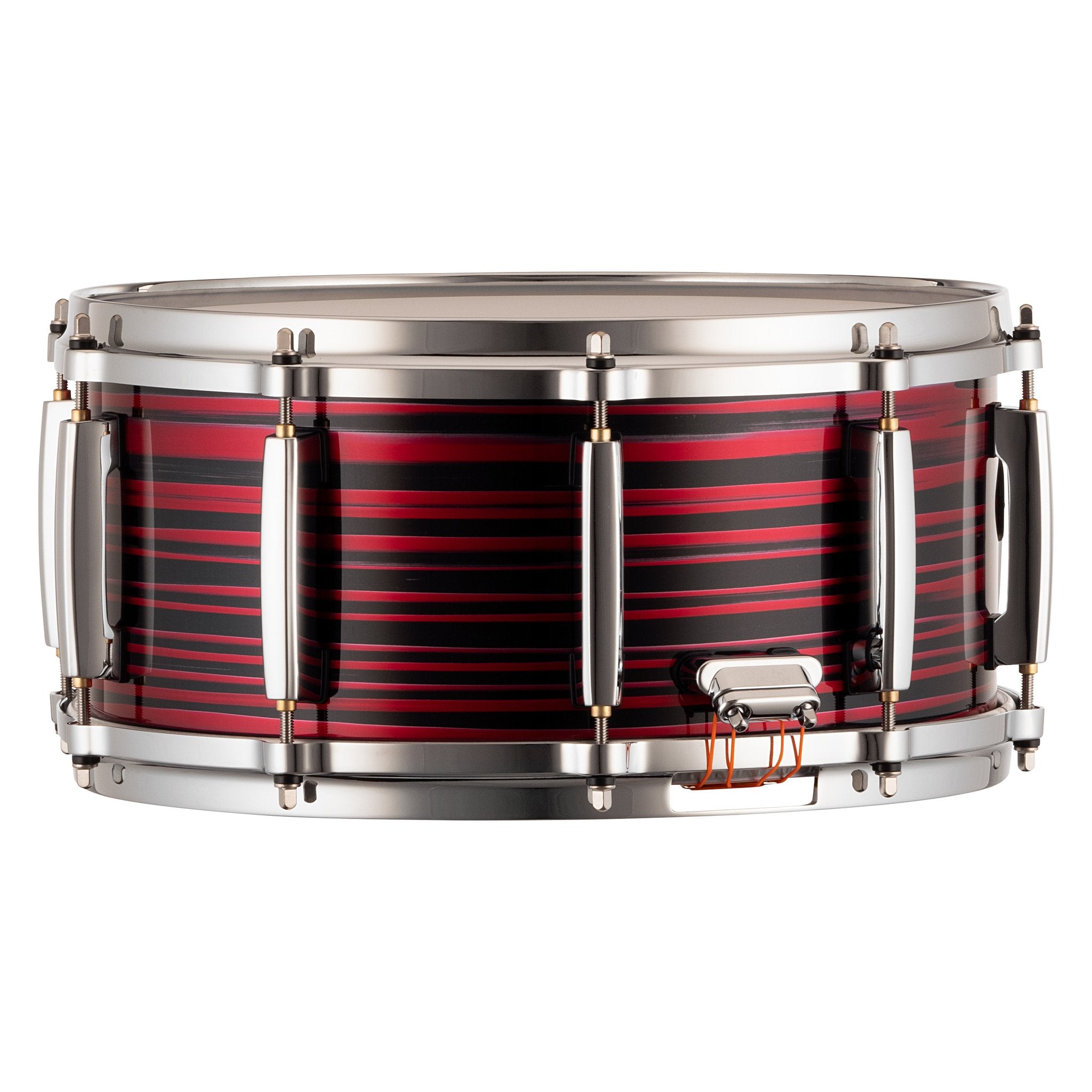 Pearl Masters Maple Snare Drum - 14" x 6.5" - Red Oyster Swirl - Image 3