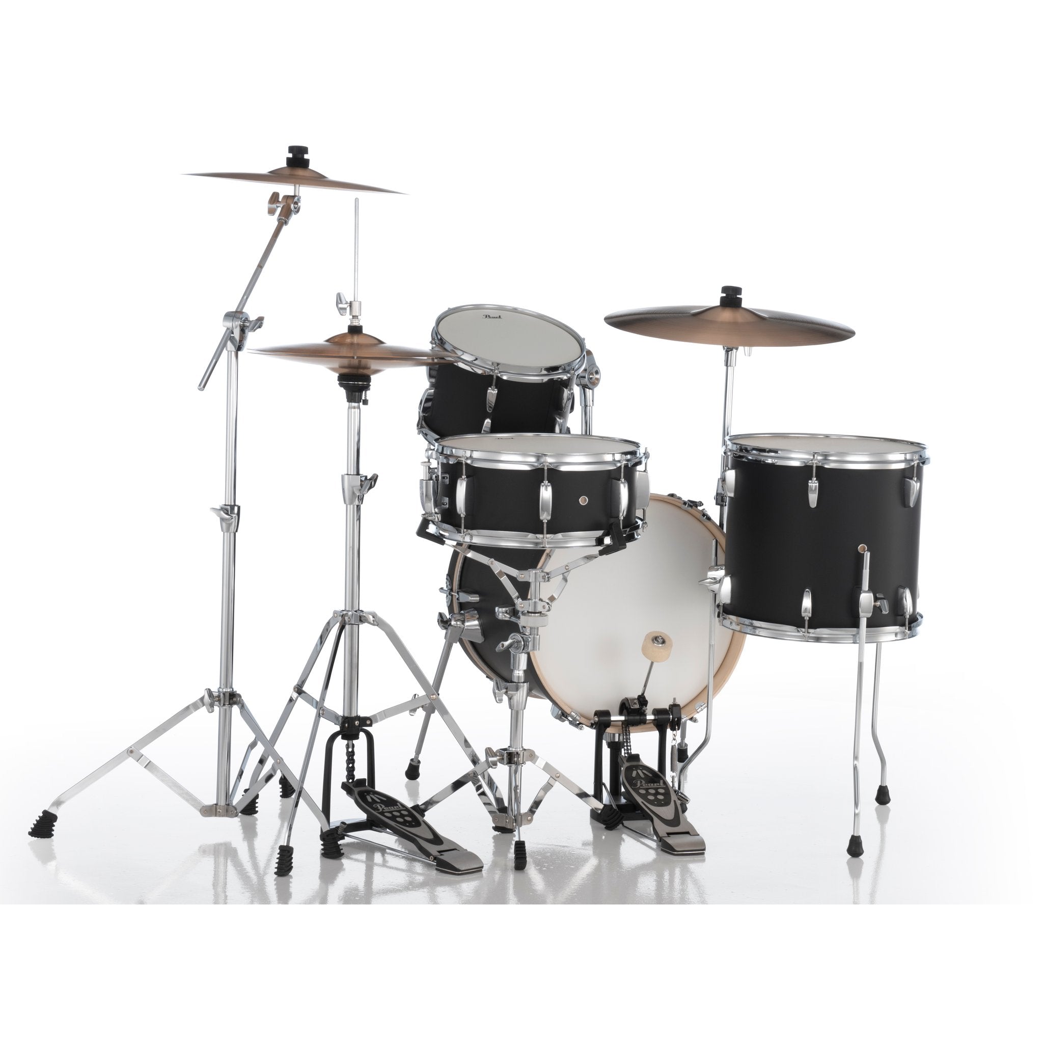 Pearl Midtown Black Drum Set Back View