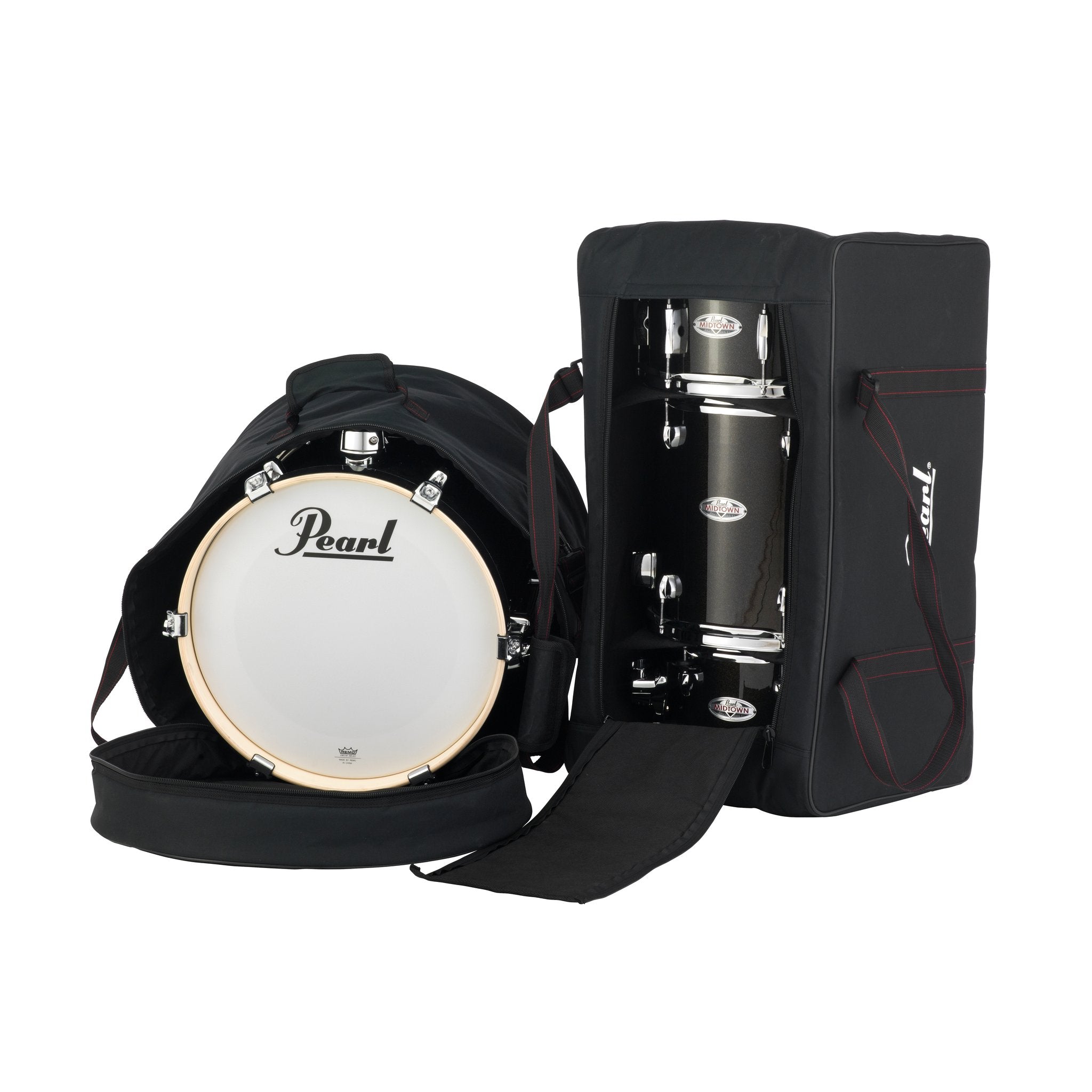 【オリジ7】Pearl Woods/フィメールR&B The Upsetters Pearl Midtown Compact 4-piece Drum Set with Hardware and Bags - 16