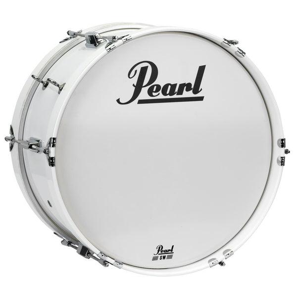 Pearl Junior Marching Bass Drum with Carrier - White - 16