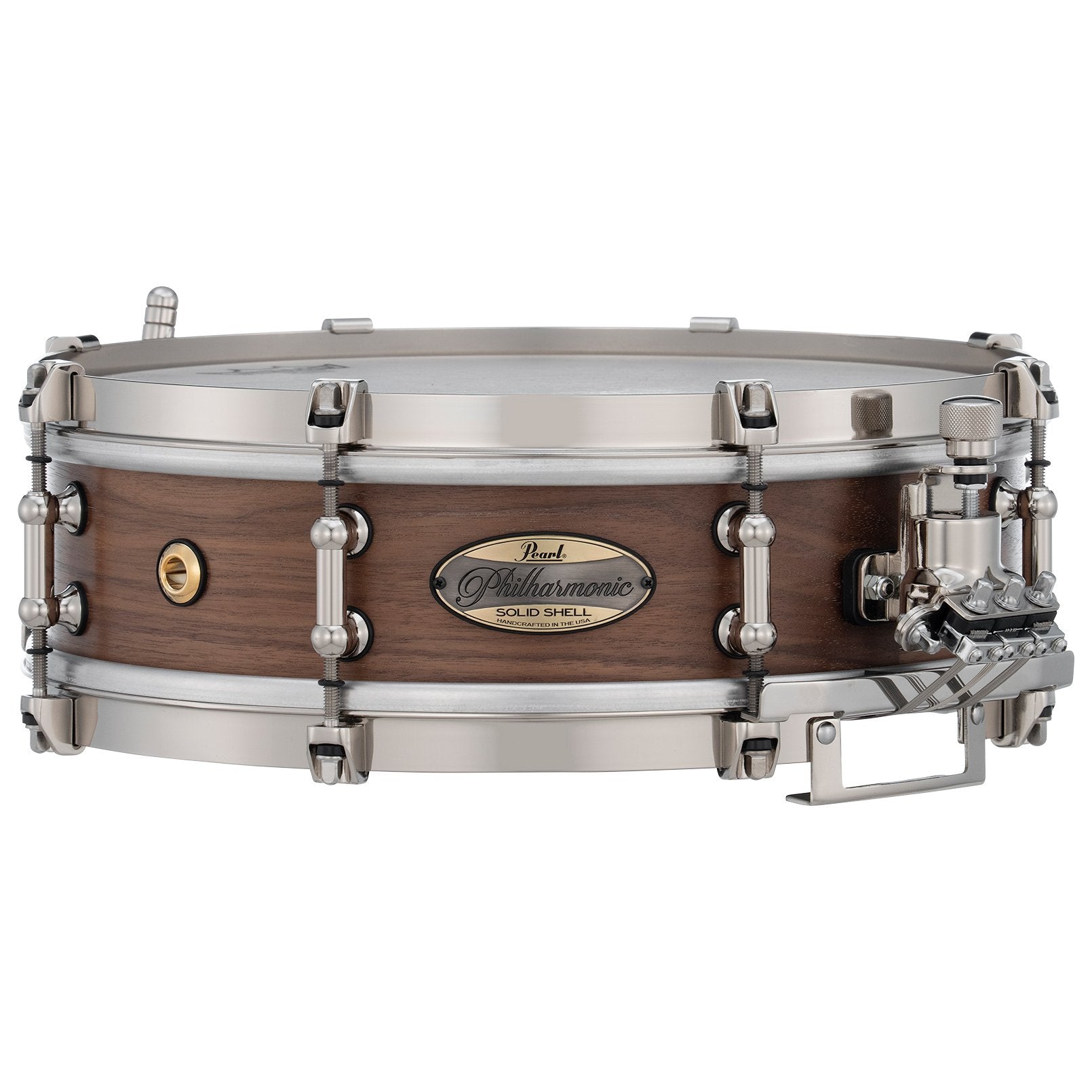 Pearl Philharmonic 13"x 4" Walnut Snare Drum - Hand-Rubbed Natural Finish 45 Degree Bearing Edge PEA-PHSW1340/N1000