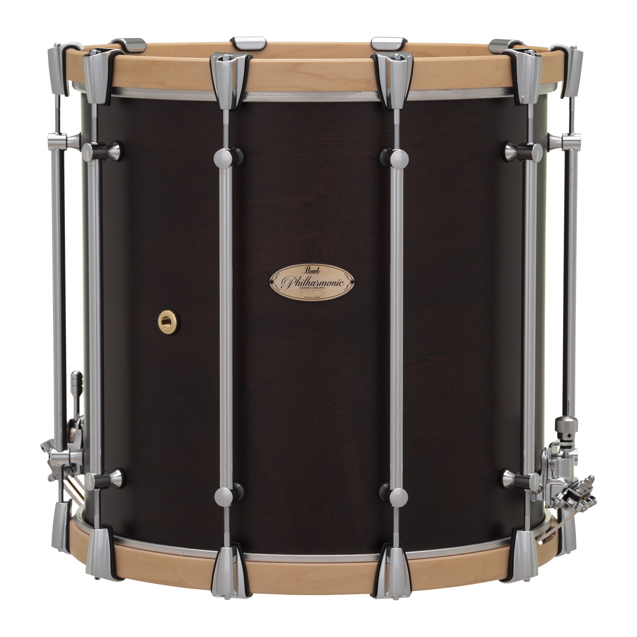 Pearl Philharmonic Field Drum Mahogany Shell Matte Walnut Finish - 16x16 - Image 1